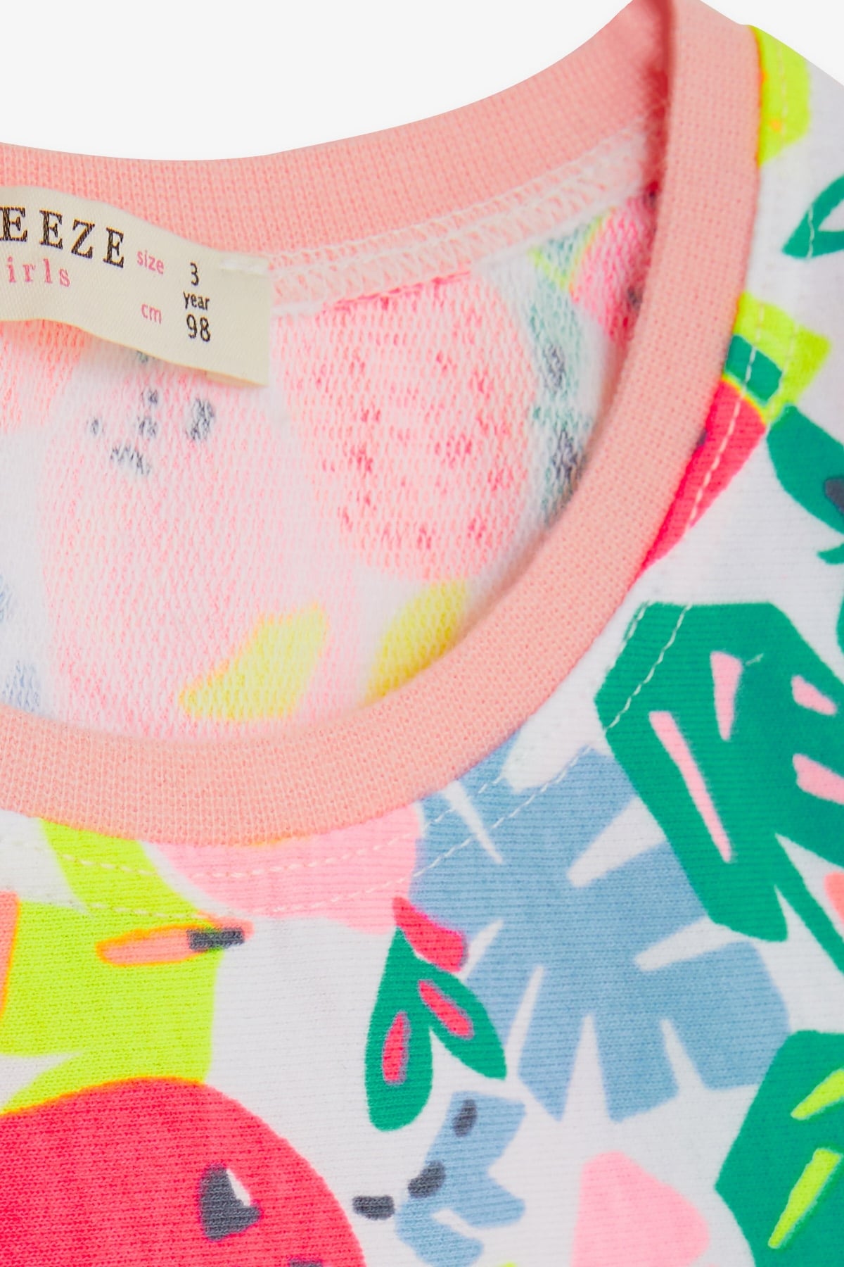 Breeze Kız Bebek Pijama Takımı Meyve Desenli Neon Pembe (9 Ay-3 Yaş)