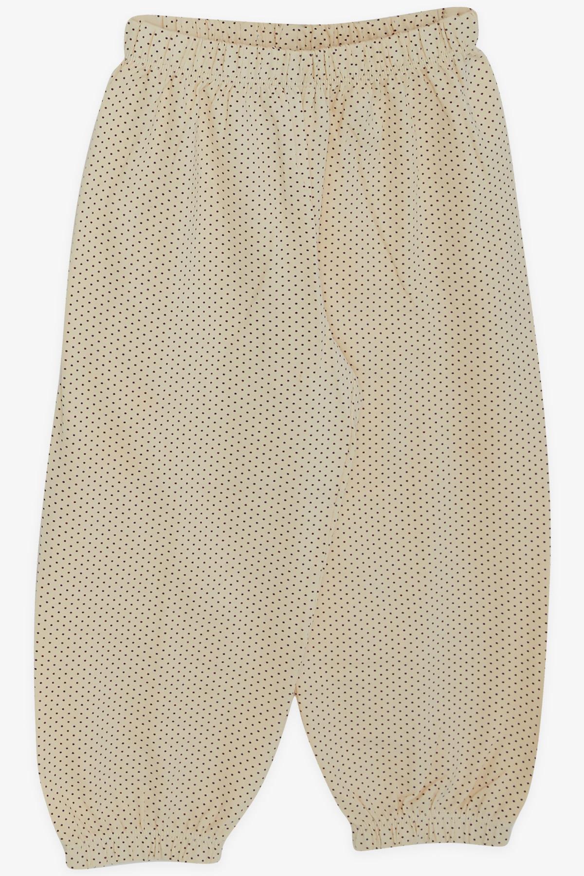 Breeze Kız Bebek Pijama Takımı Minik Puantiye Desenli Krem (9 Ay-3 Yaş)