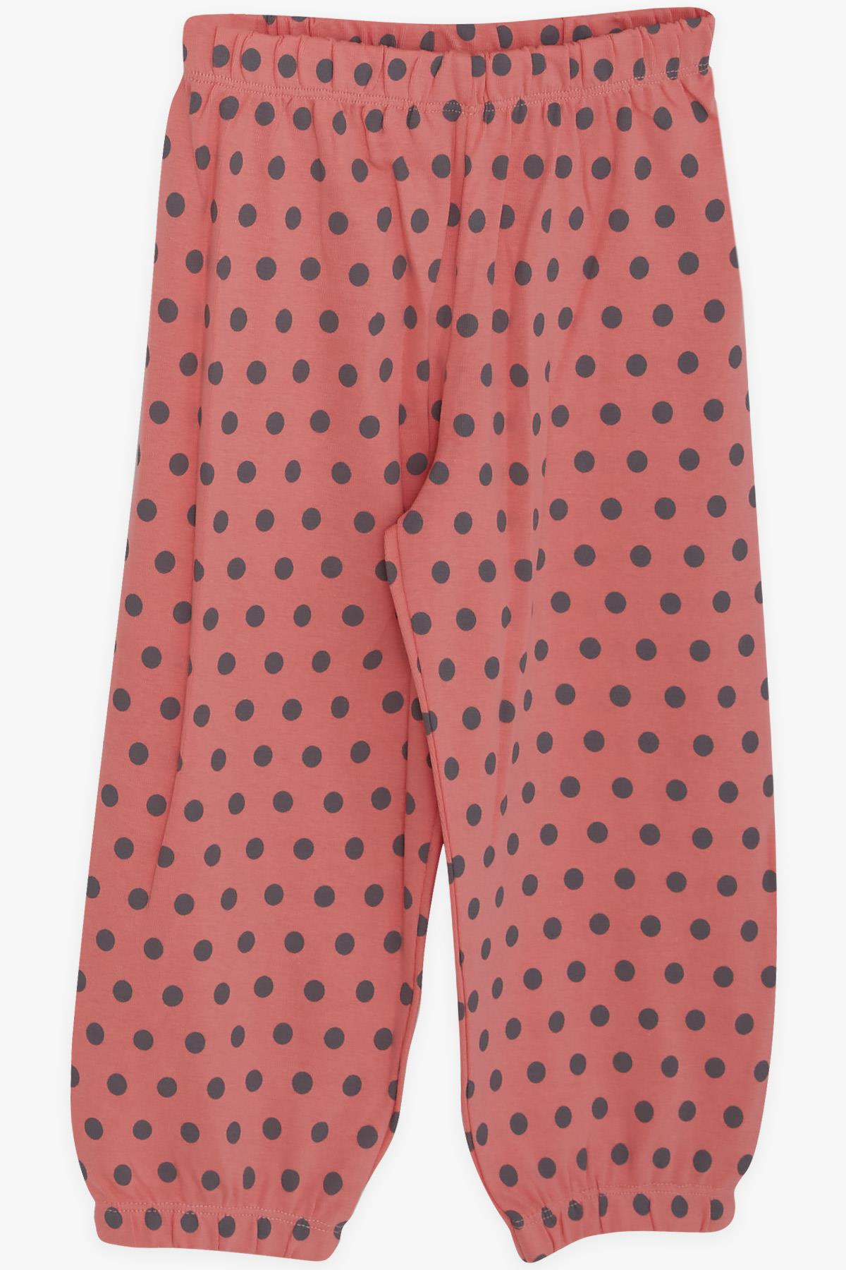 Breeze Kız Bebek Pijama Takımı Puantiye Desenli Mercan (9 Ay-3 Yaş)