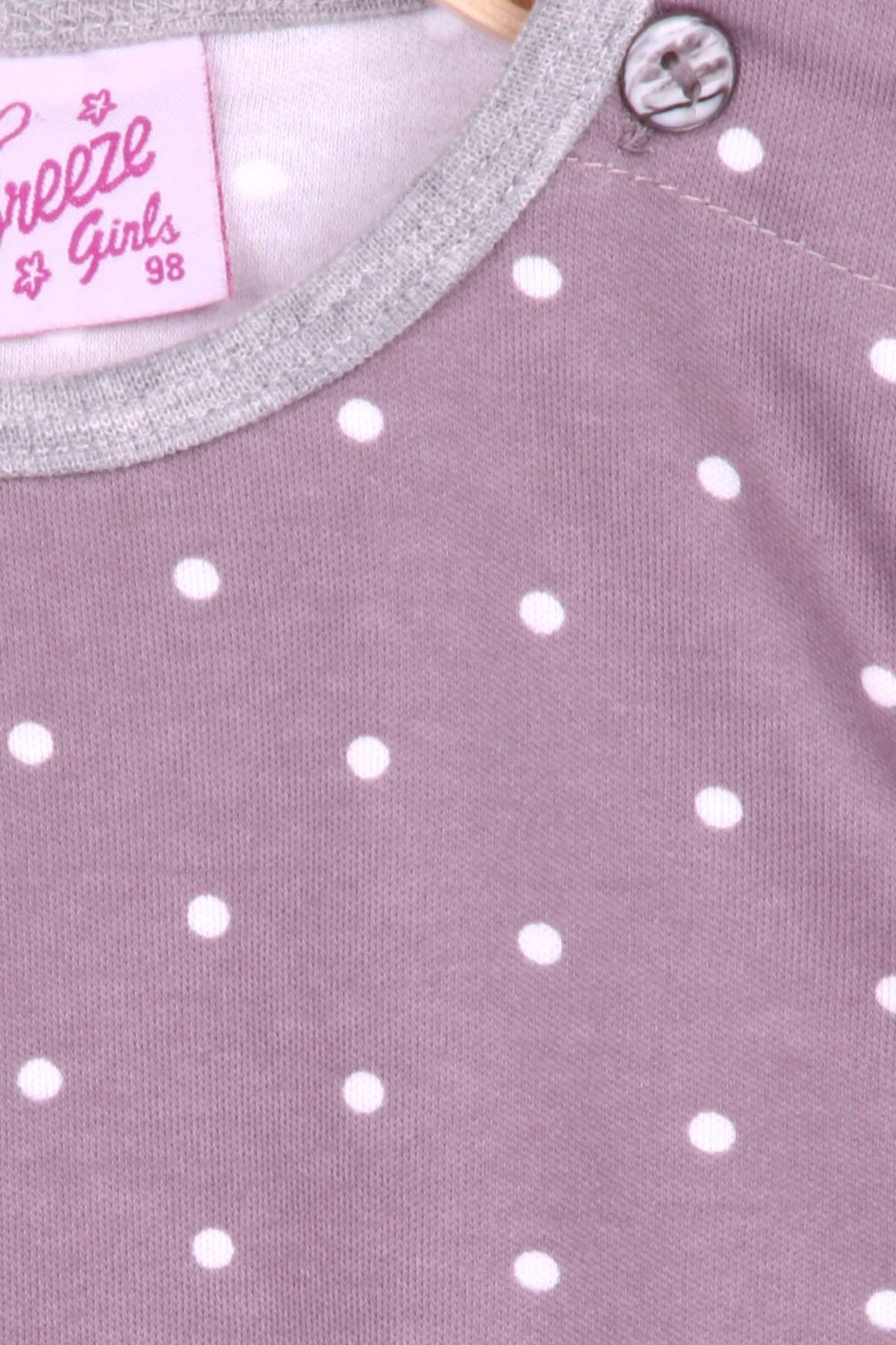 Breeze Kız Bebek Pijama Takımı Puantiye Baskılı Vizon (9 Ay-3 Yaş)
