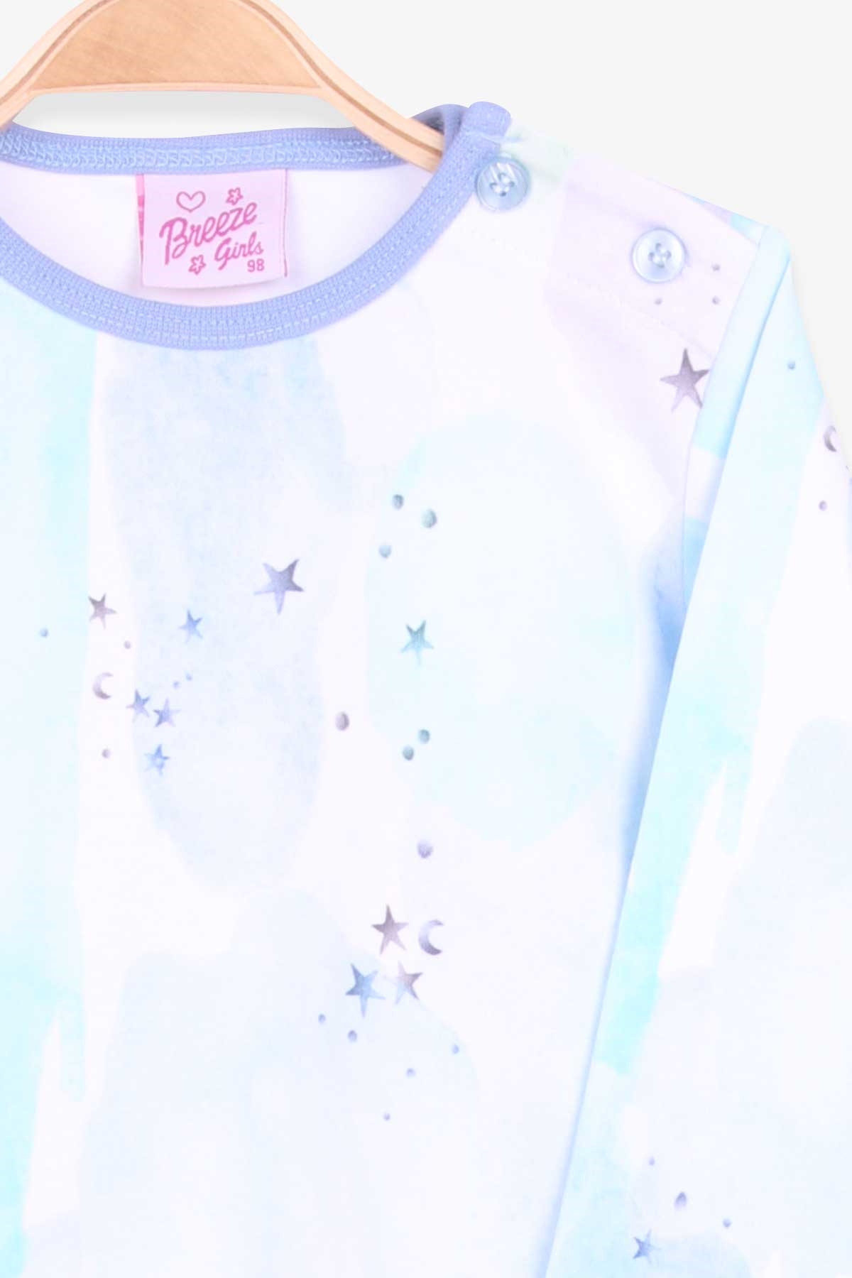 Breeze Kız Bebek Pijama Takımı Renkli Boya Desenli Karışık Renk (9 Ay-3 Yaş)