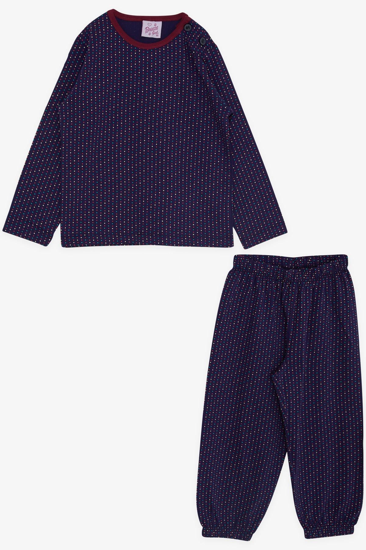 Breeze Kız Bebek Pijama Takımı Renkli Puantiye Desenli Karışık Renk (9 Ay-3 Yaş)