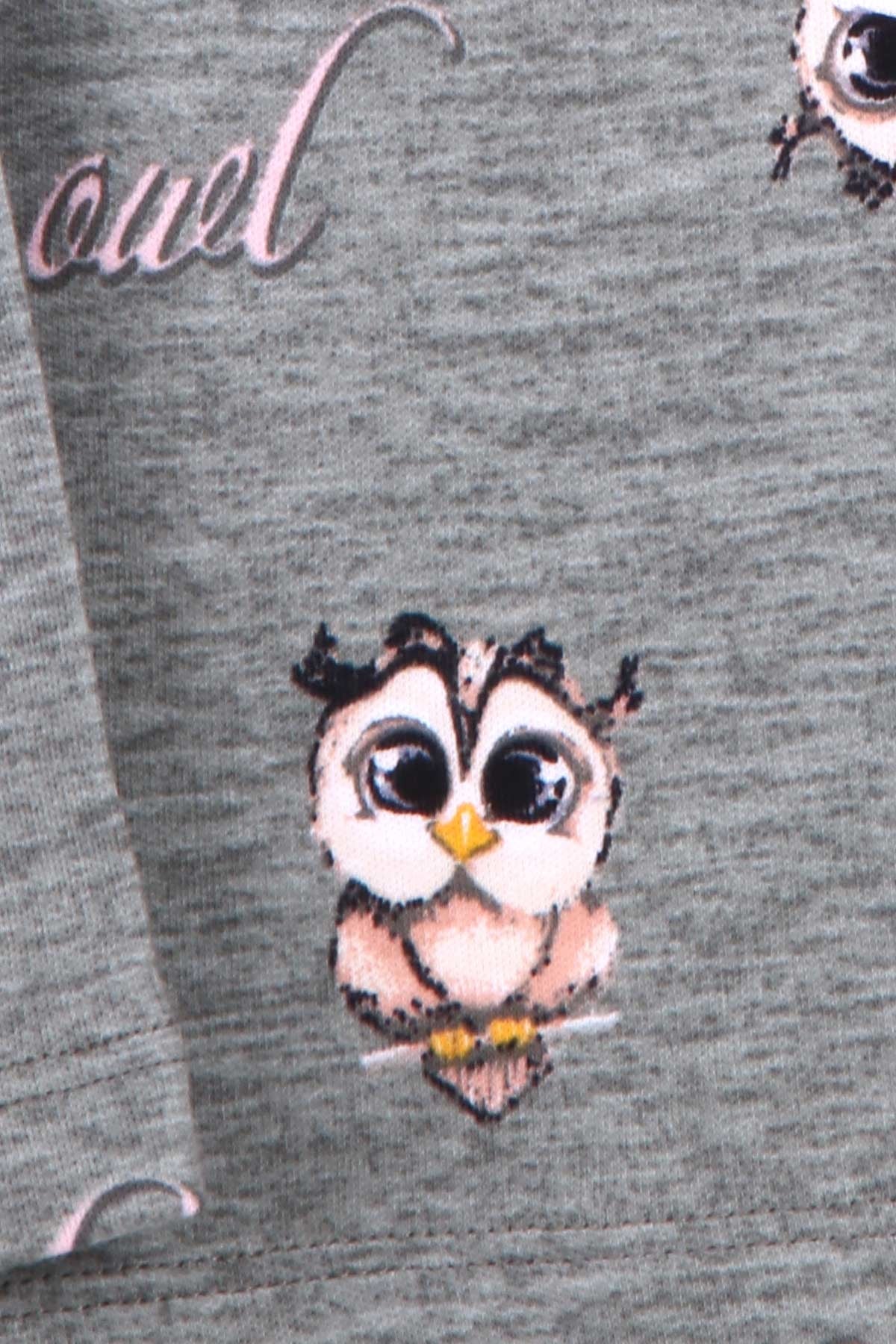 Breeze Kız Bebek Pijama Takımı Sevimli Baykuş Desenli Mint Yeşili (9 Ay-3 Yaş)