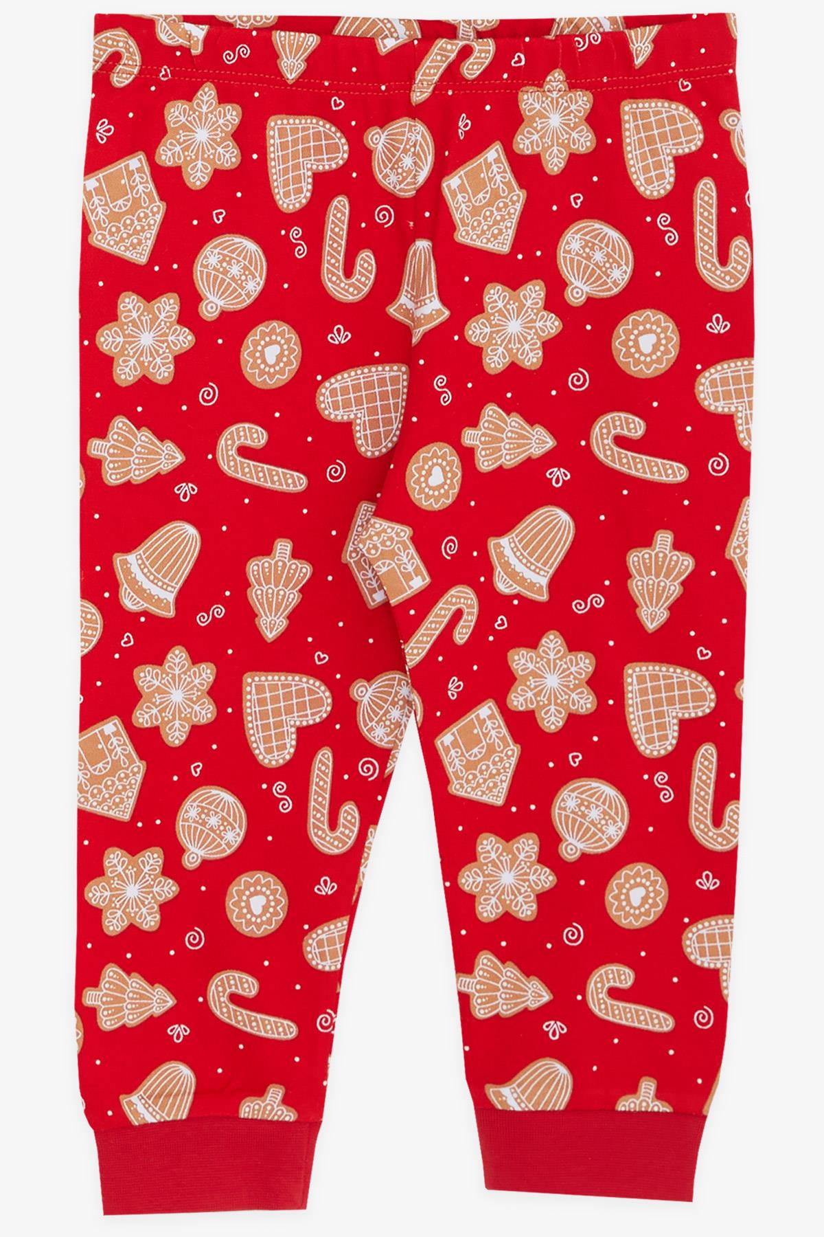 Breeze Kız Bebek Pijama Takımı Yılbaşı Temalı Kırmızı (4 Ay-1 Yaş)