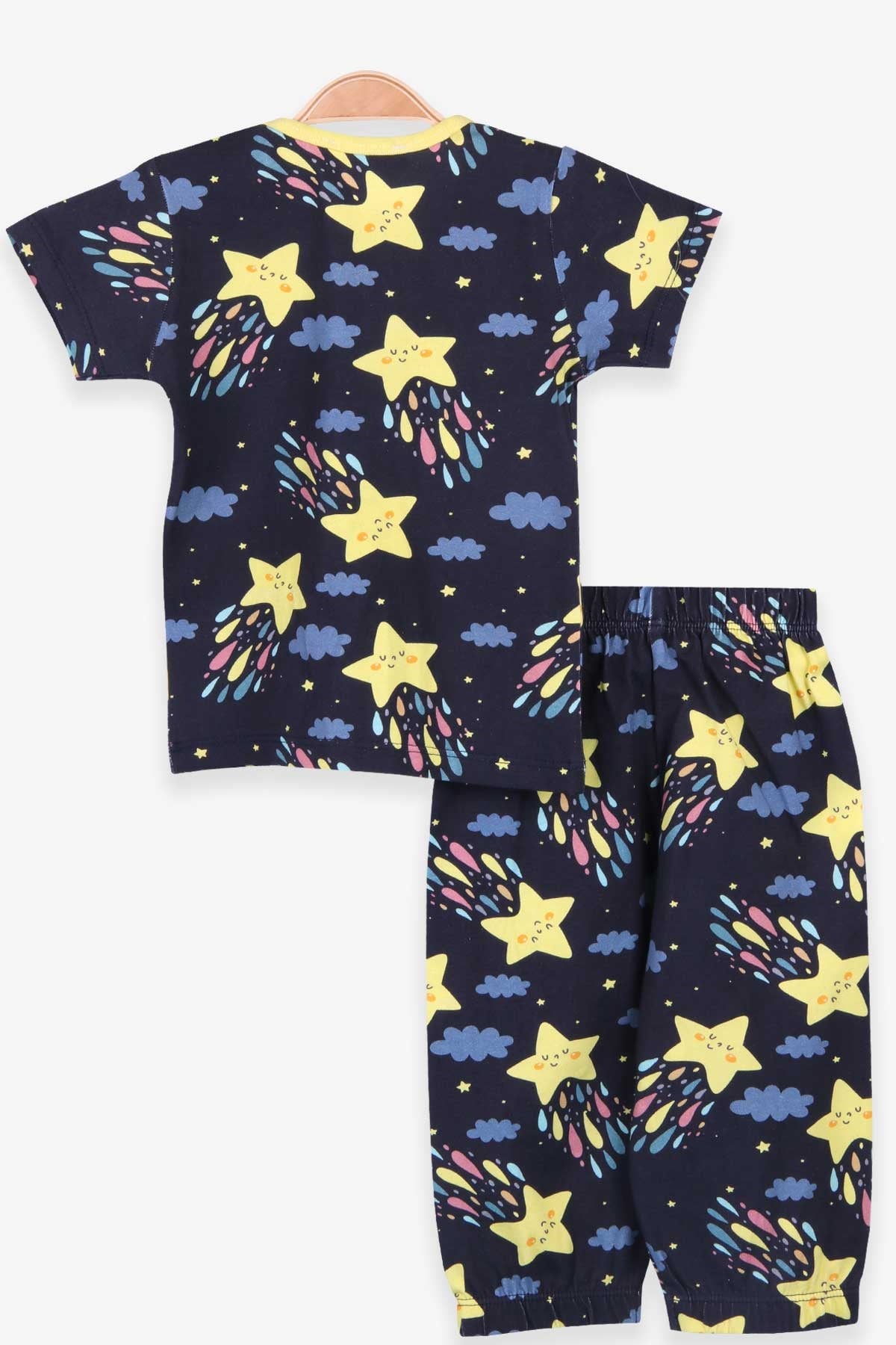 Breeze Kız Bebek Pijama Takımı Yıldız Desenli Siyah (9 Ay-3 Yaş)