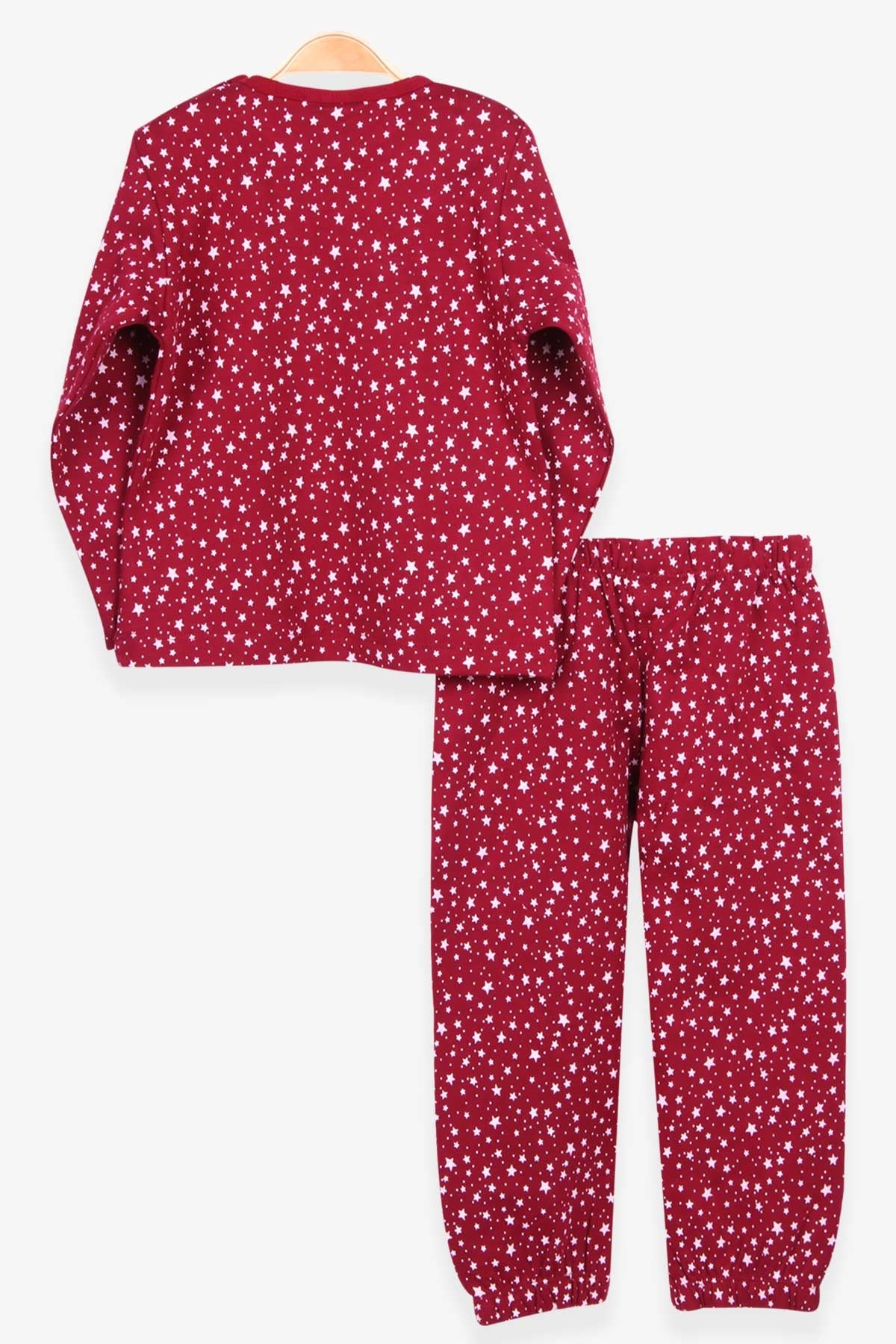 Breeze Kız Bebek Pijama Takımı Yıldız Desenli Bordo (9 Ay-3 Yaş)