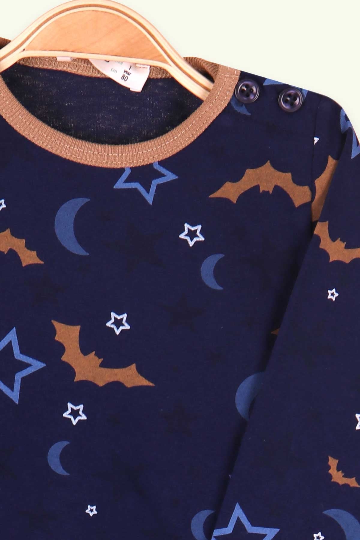 Breeze Kız Bebek Pijama Takımı Yıldızlı Lacivert (9 Ay-3 Yaş)