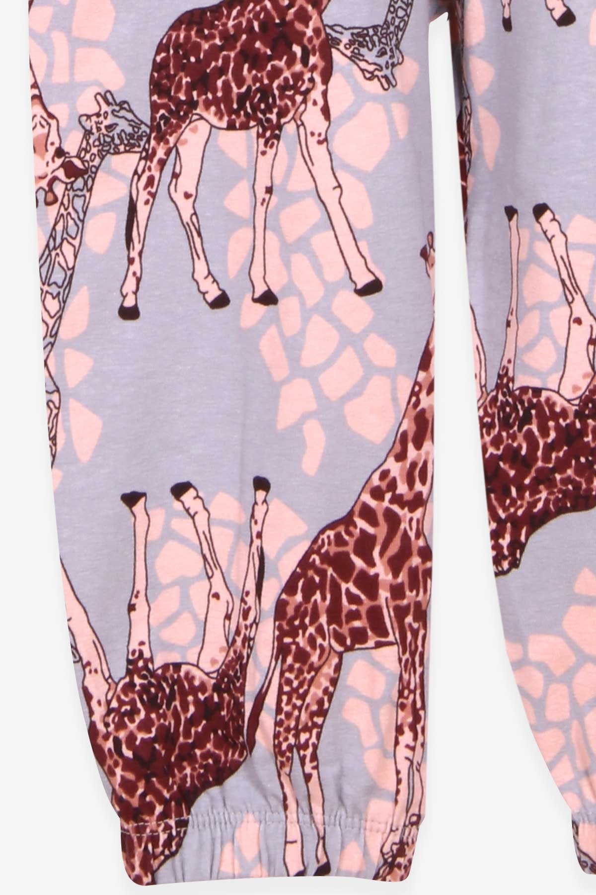 Breeze Kız Bebek Pijama Takımı Zürafa Desenli Su Yeşili (9 Ay-3 Yaş)