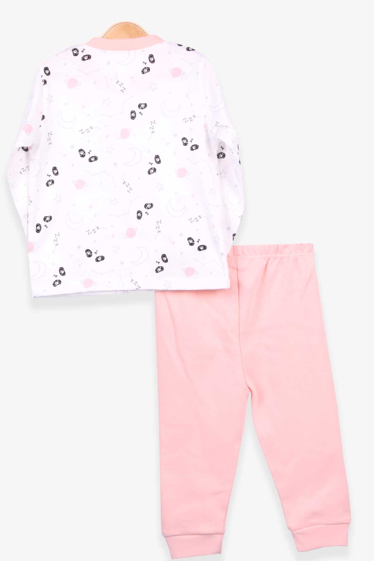 Breeze Kız Bebek Pjama Takımı GeceTemalı Ekru (4 Ay-1 Yaş)