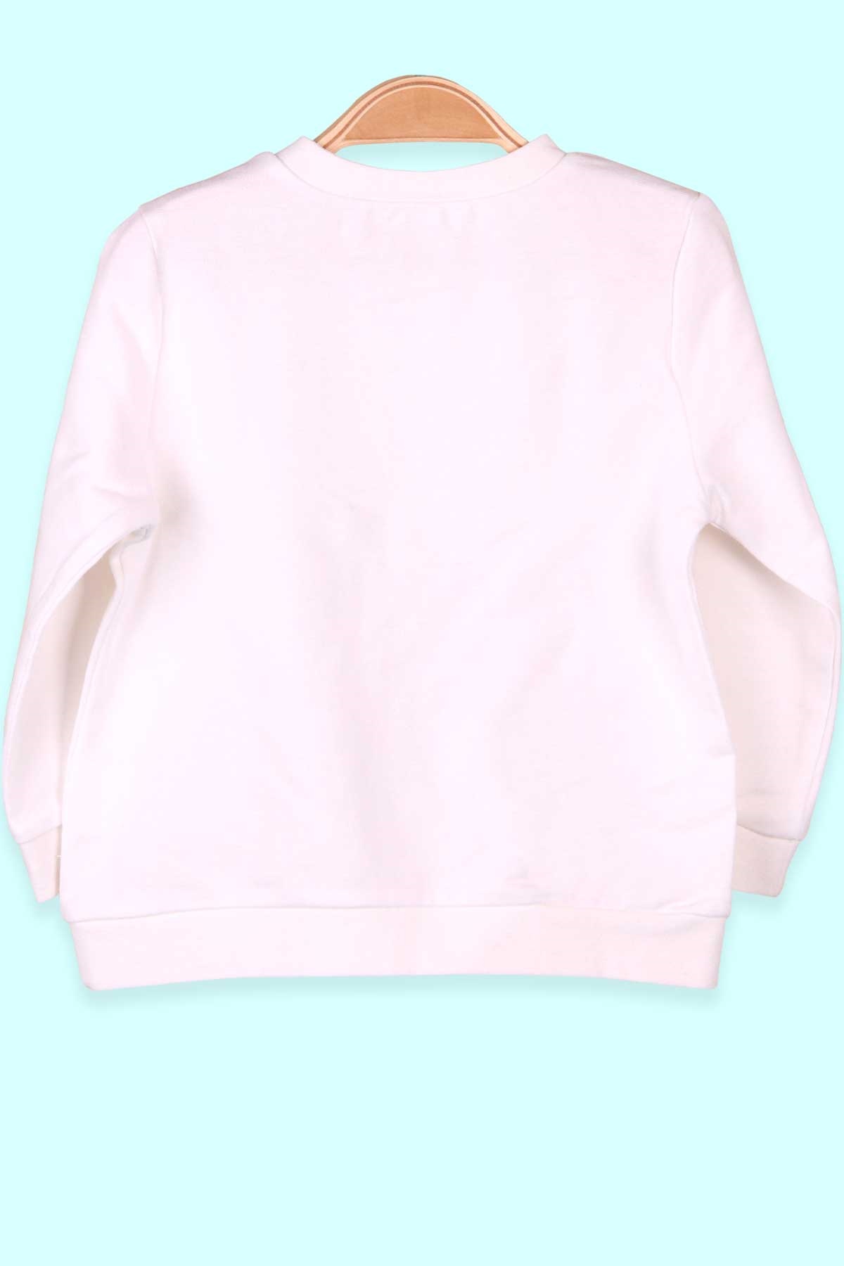 Breeze Kız Bebek Sweatshirt Baskılı Ekru (9 Ay-4 Yaş)