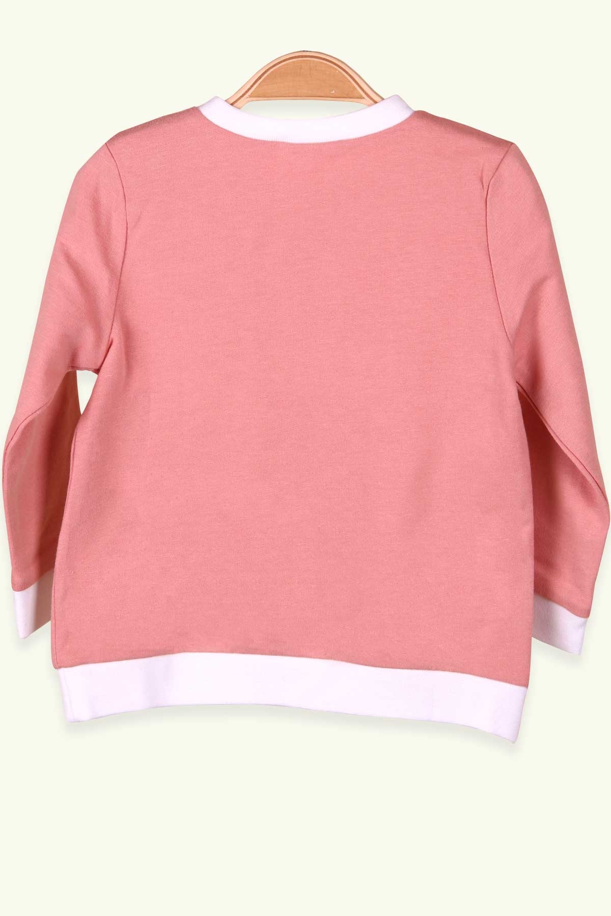 Breeze Kız Bebek Sweatshirt Ceylan Baskılı Somon (9 Ay-4 Yaş)