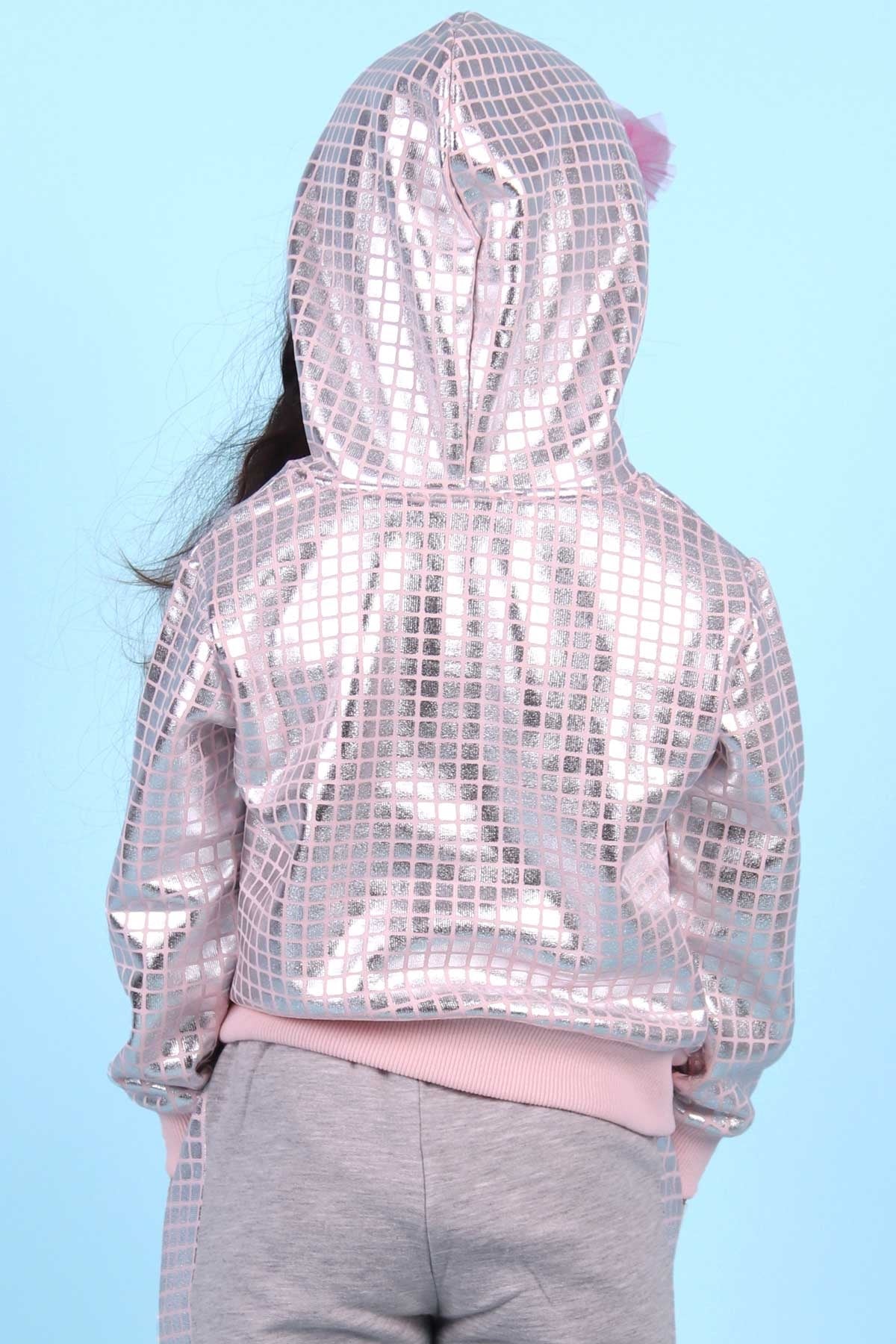 Breeze Kız Bebek Sweatshirt Kanguru Cepli Pudra (1.5-2 Yaş)