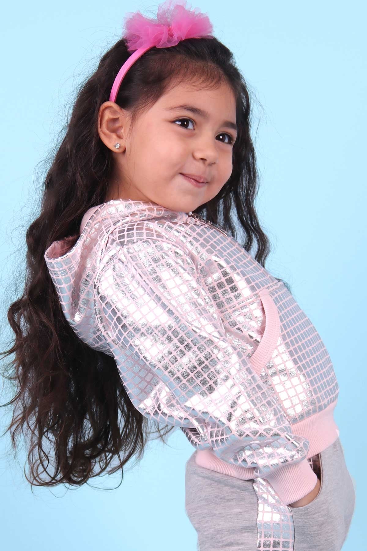 Breeze Kız Bebek Sweatshirt Kanguru Cepli Pudra (1.5-2 Yaş)