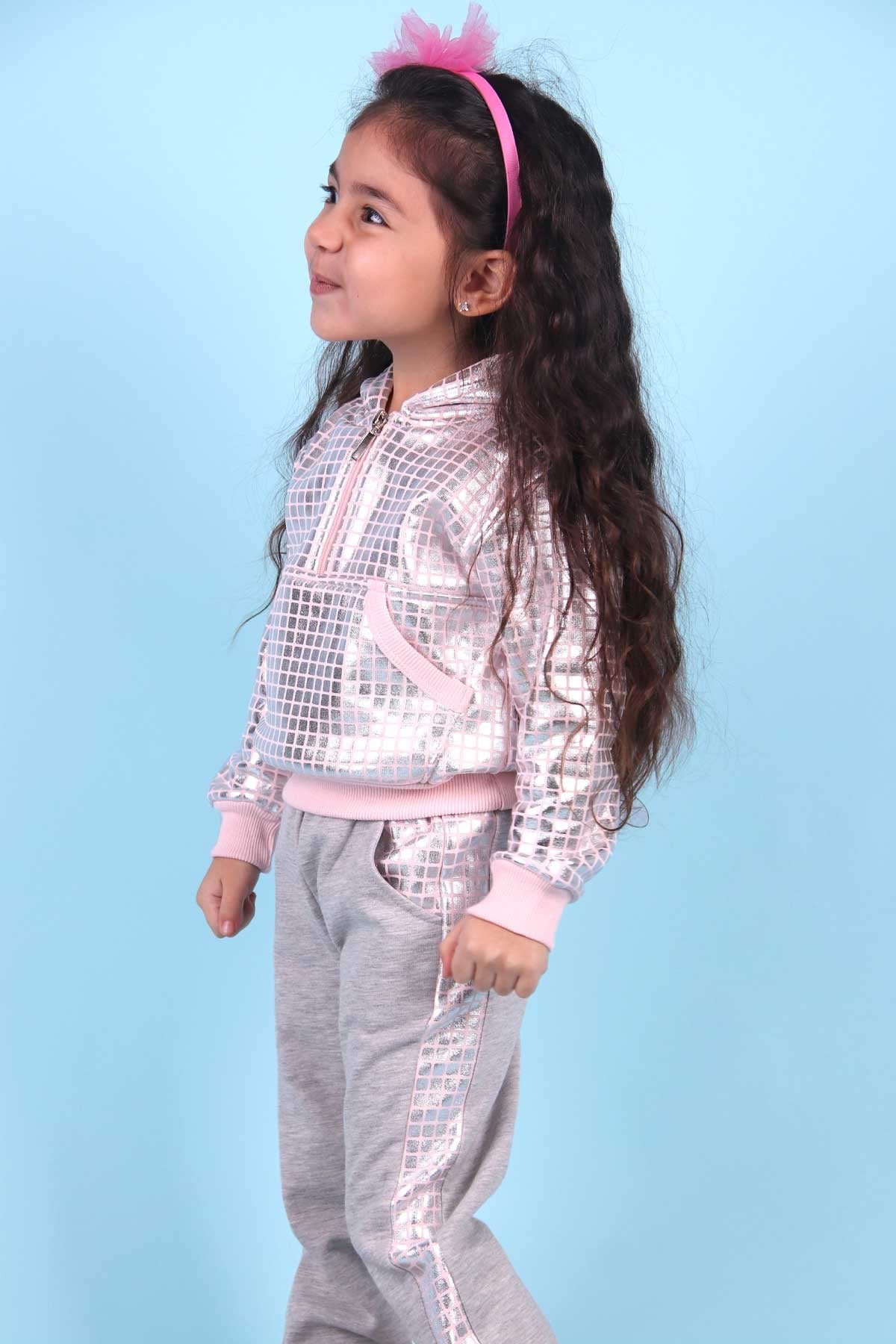 Breeze Kız Bebek Sweatshirt Kanguru Cepli Pudra (1.5-2 Yaş)