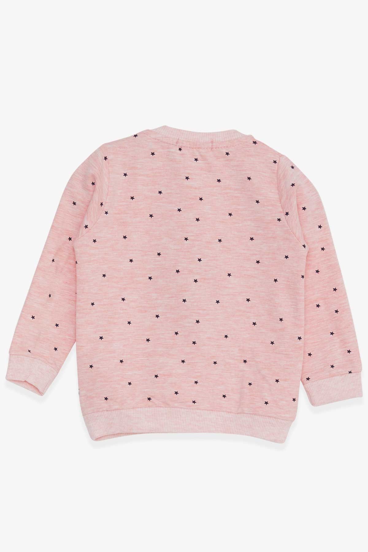Breeze Kız Bebek Sweatshirt Unicorn Baskılı Somon Melanj (4 Ay-1.5 Yaş)