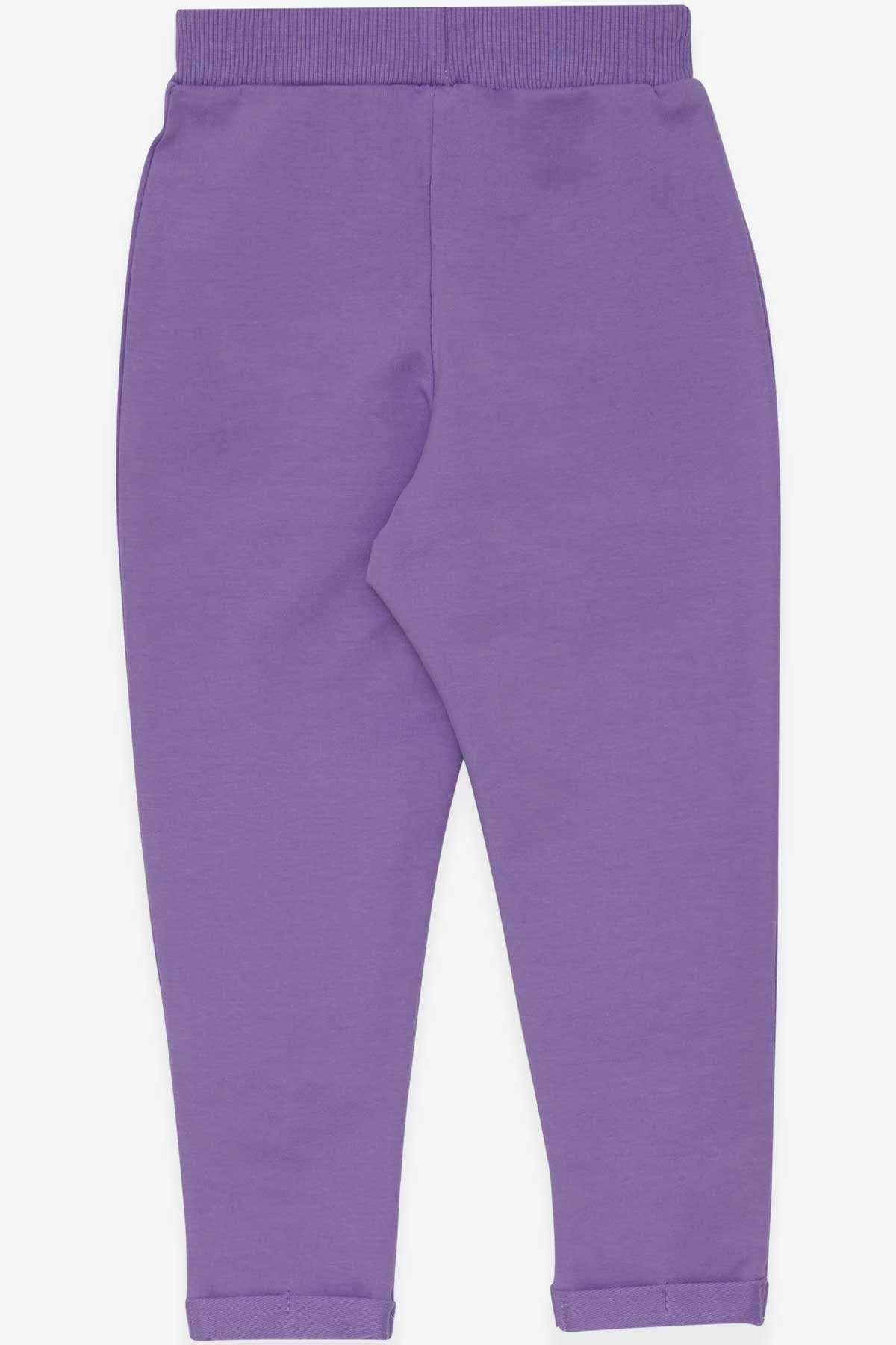 Breeze Kız Bebek Tayt Pantolon Tavşan Nakışlı Eflatun (9 Ay-3 Yaş)