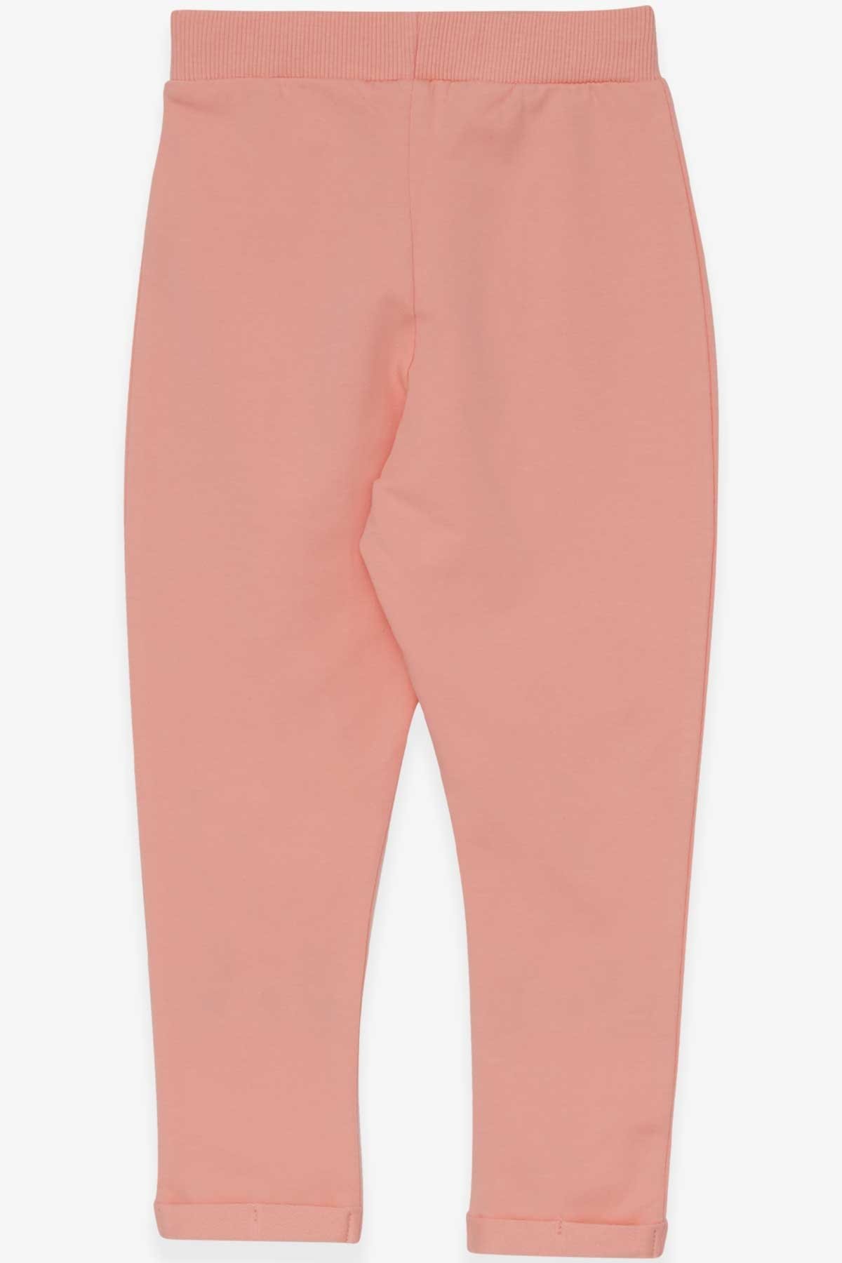 Breeze Kız Bebek Tayt Pantolon Tavşan Nakışlı Somon (9 Ay-3 Yaş)