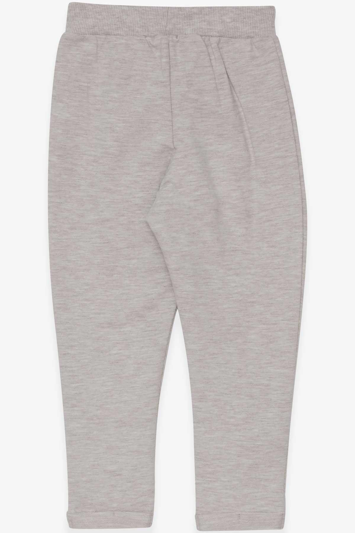 Breeze Kız Bebek Tayt Pantolon Tavşan Nakışlı Bej Melanj (9 Ay-3 Yaş)