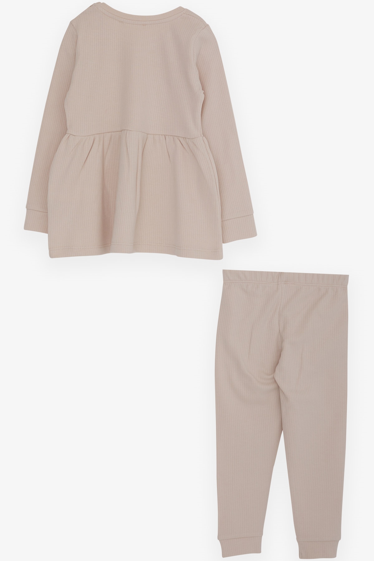 Breeze Kız Bebek Taytlı Elbise Bej (9 Ay-3 Yaş)