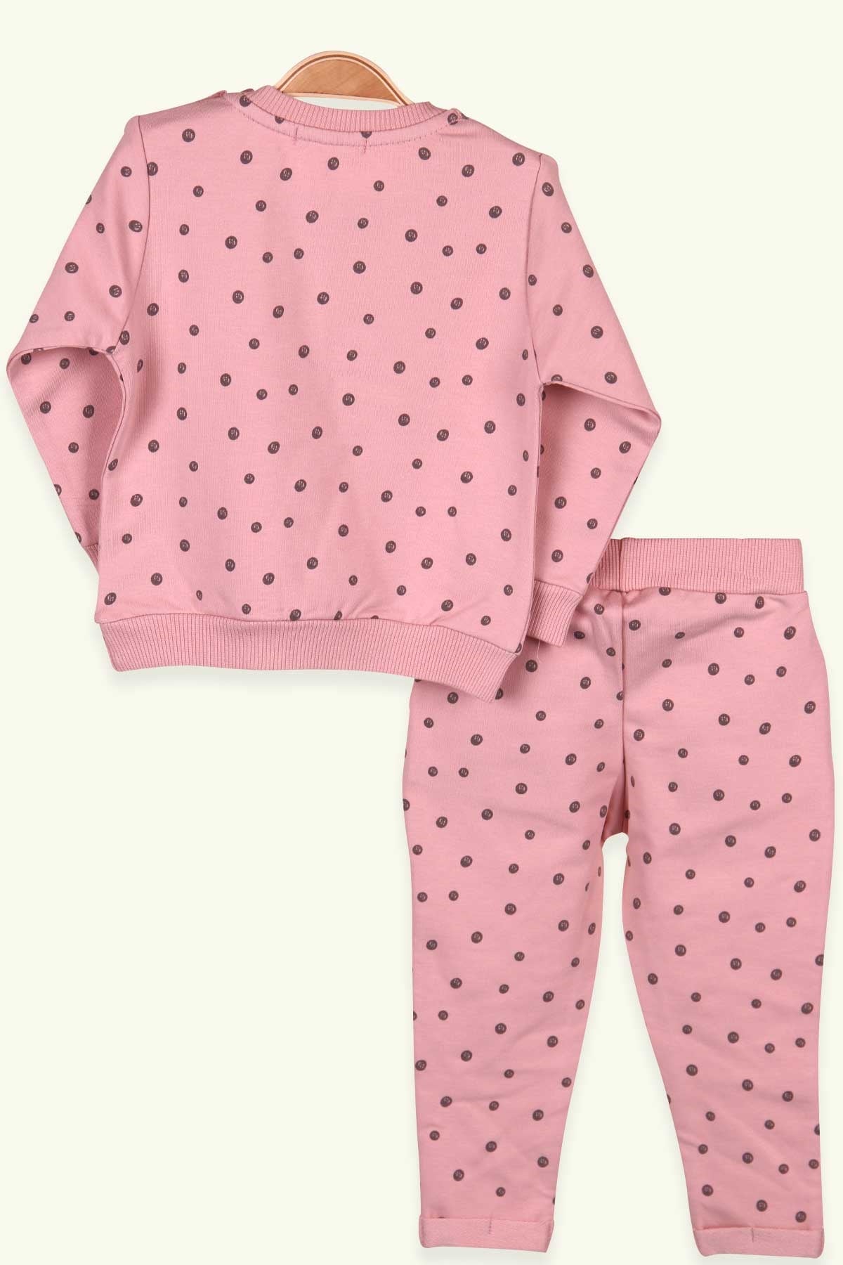 Breeze Kız Bebek Taytlı Takım Baskılı Desenli Somon (6 Ay-2 Yaş)