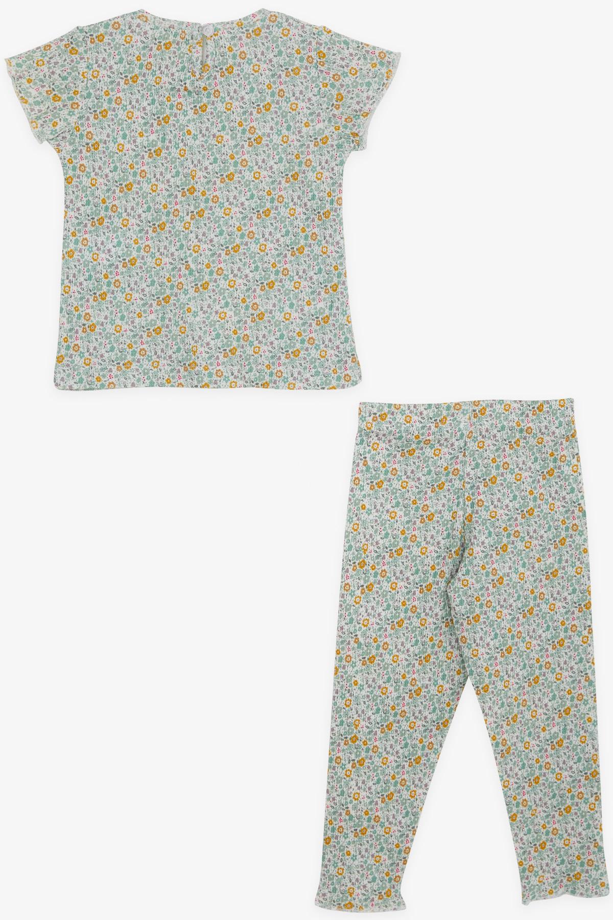 Breeze Kız Bebek Taytlı Takım Çiçek Desenli Karışık Renk (9 Ay-3 Yaş)