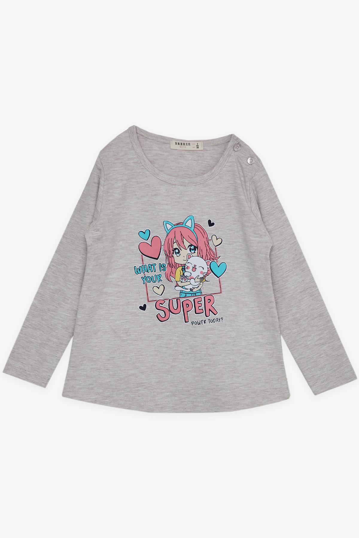 Breeze Kız Bebek Taytlı Takım Dostluk Temalı Yazı Baskılı Bej Melanj (9 Ay-3 Yaş)