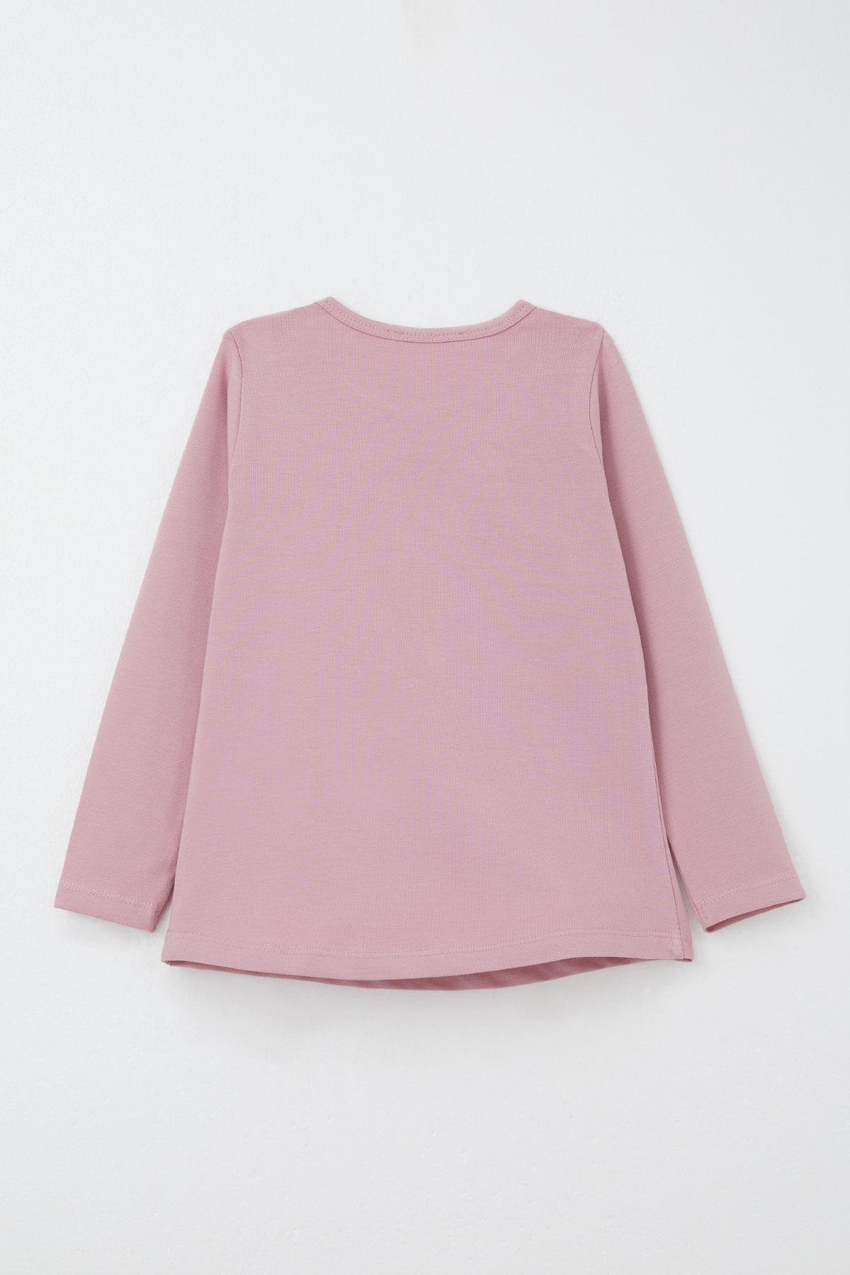 Breeze Kız Bebek Taytlı Takım Havalı Kız Baskılı Taytı Fiyonklu Gülkurusu (9 Ay-3 Yaş)