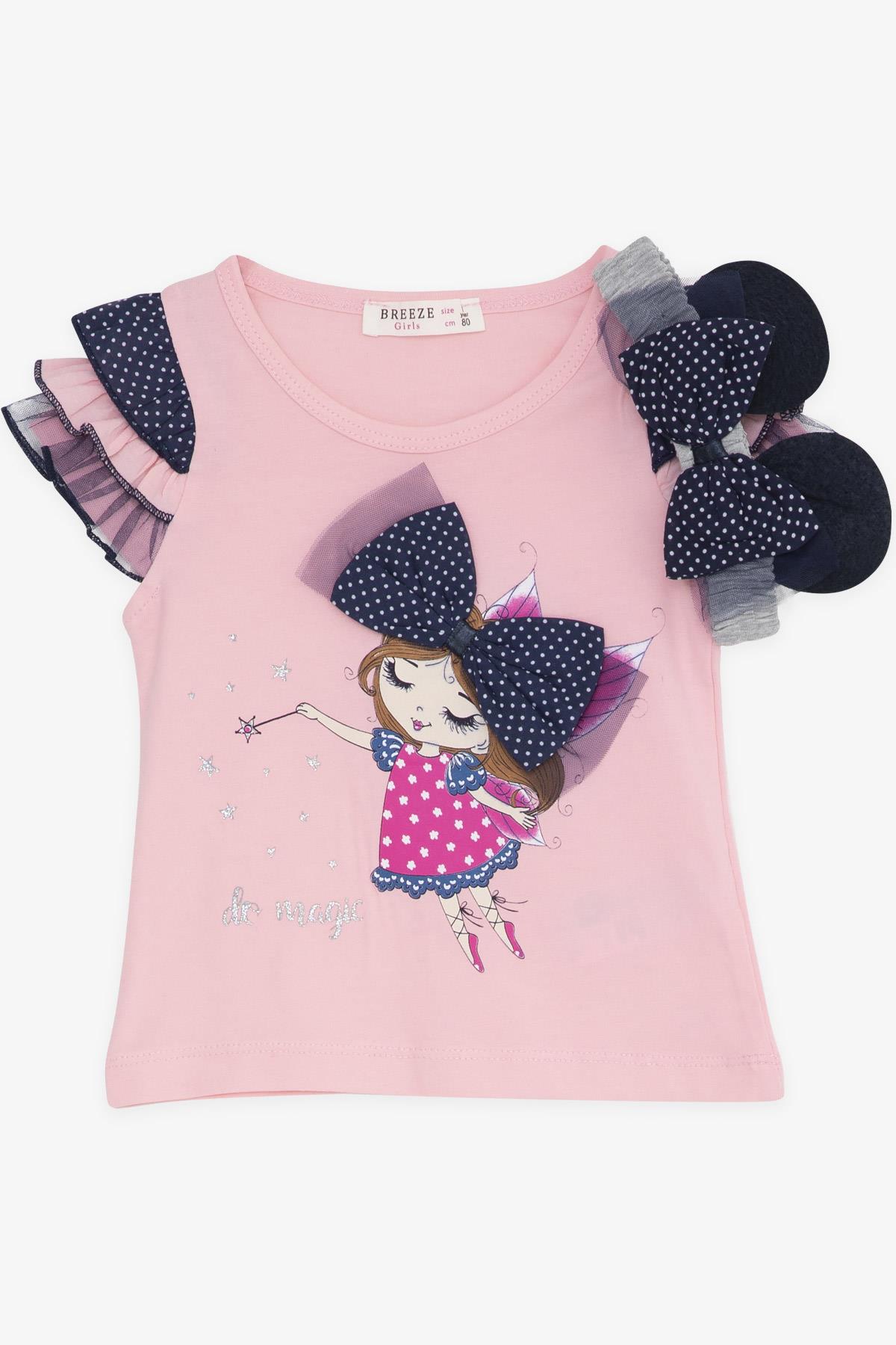 Breeze Kız Bebek Taytlı Takım Kız Baskılı Bandanalı Pembe (6 Ay-2 Yaş)