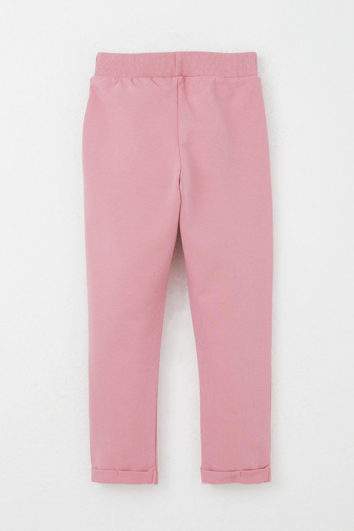 Breeze Kız Bebek Taytlı Takım Mutlu Tavşancık Baskılı Kalpli Ekru (9 Ay-3 Yaş)