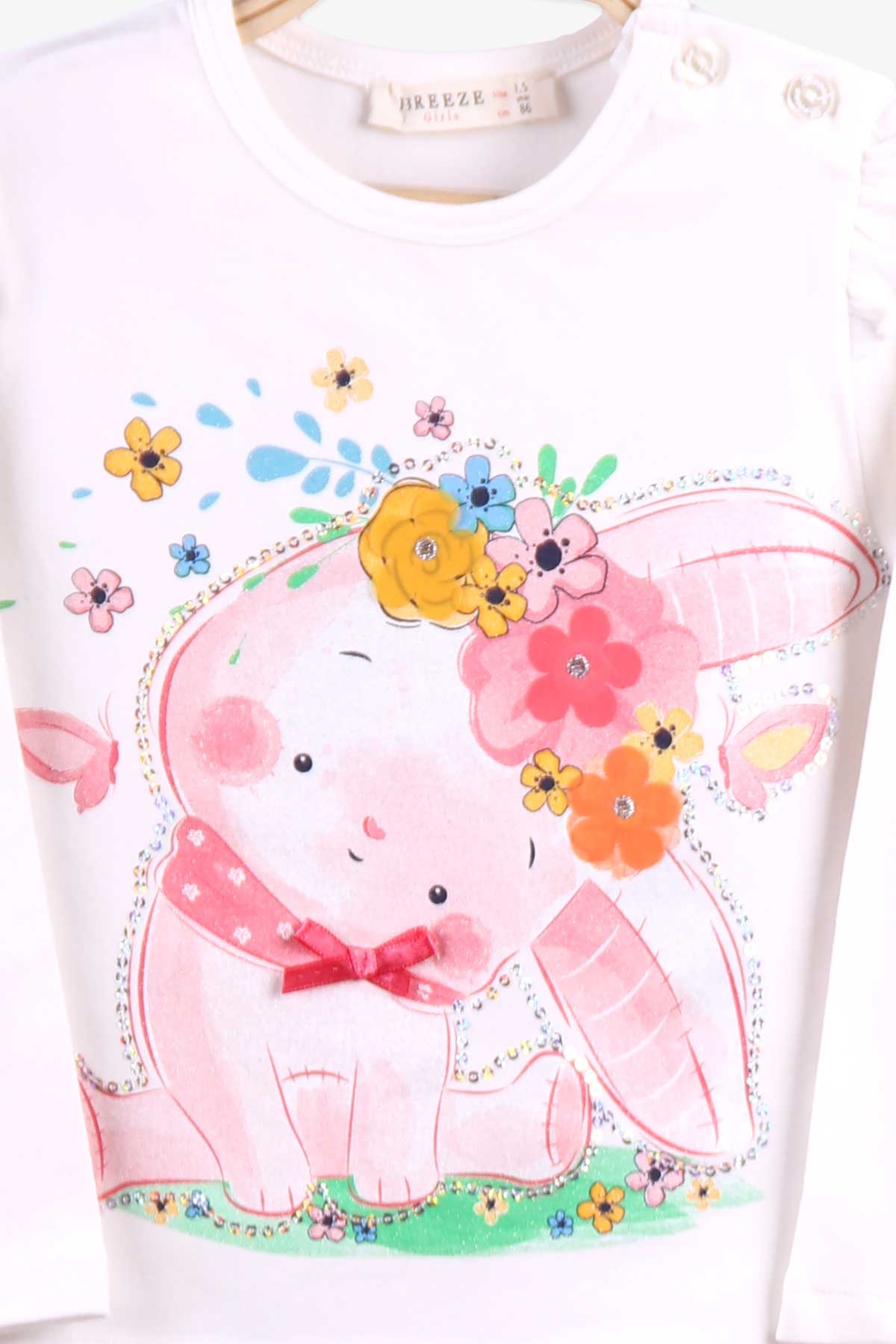Breeze Kız Bebek Taytlı Takım Pullu Ekru (1.5 Yaş)