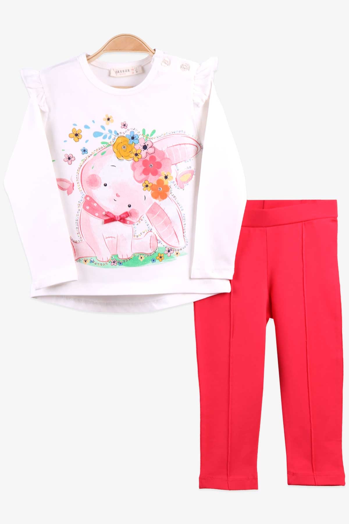 Breeze Kız Bebek Taytlı Takım Pullu Ekru (1.5 Yaş)