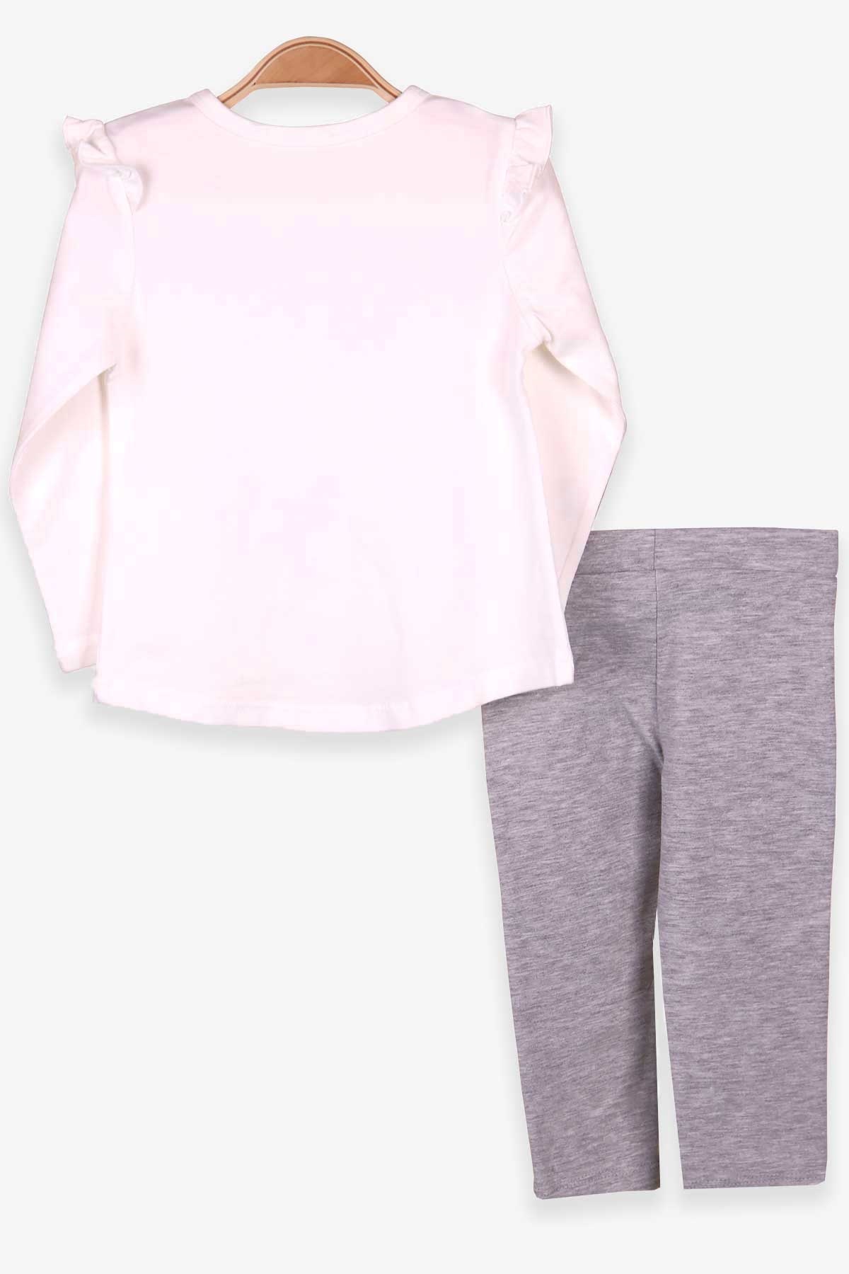 Breeze Kız Bebek Taytli Takim Pullu Fiyonklu Tavsanli Ekru (1 Yaş)