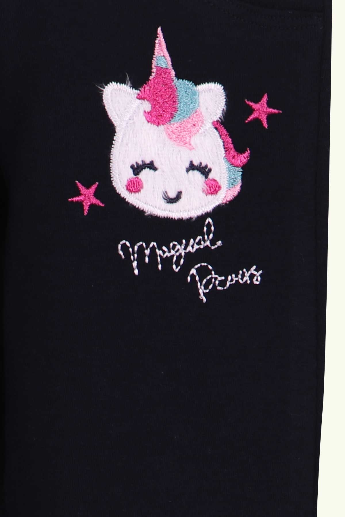 Breeze Kız Bebek Taytlı Takım Pullu Unicorn Pudra (9 Ay-3 Yaş)