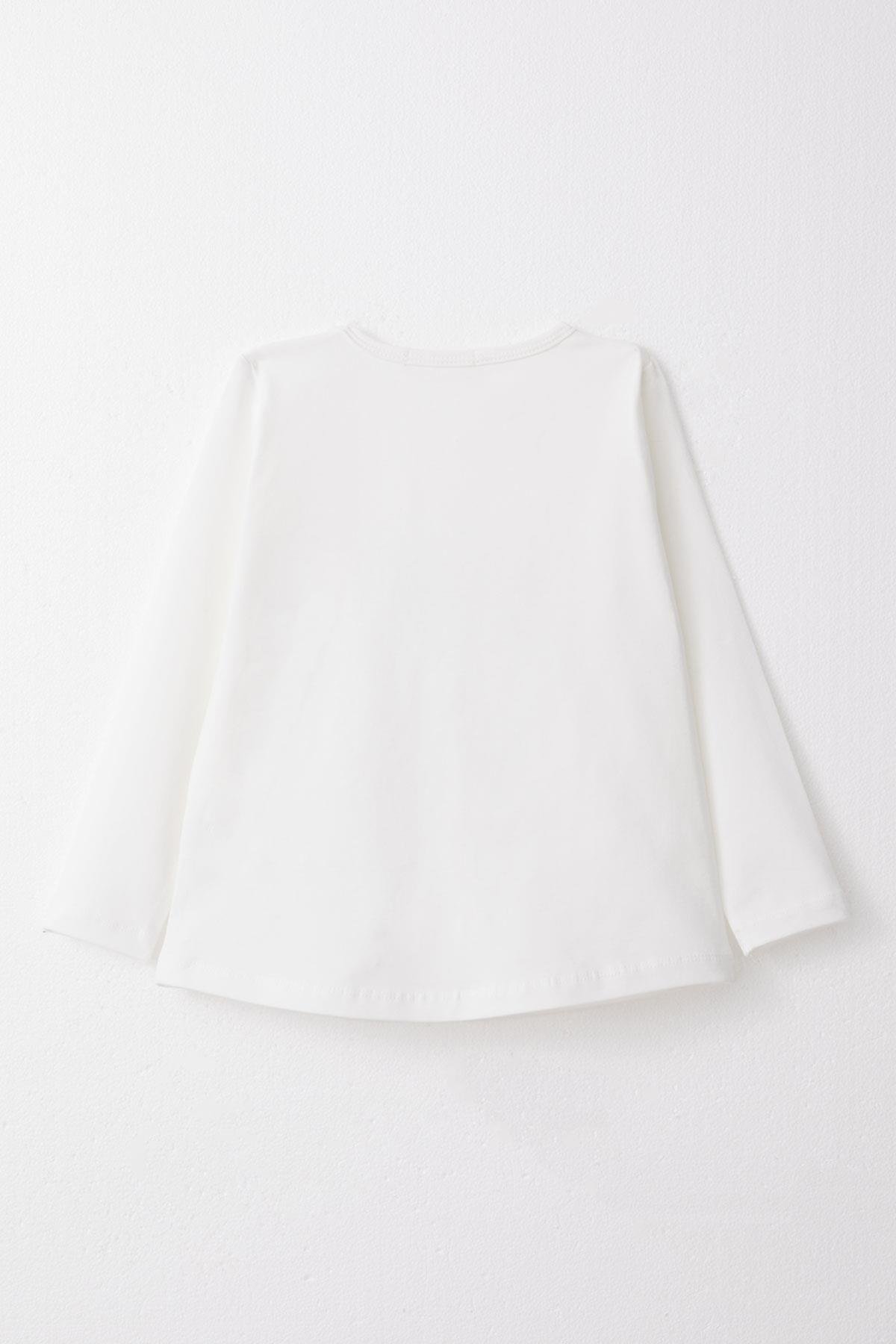 Breeze Kız Bebek Taytlı Takım Sevimli Dostlar Temalı Ayıcık Baskılı Beyaz (9 Ay-3 Yaş)