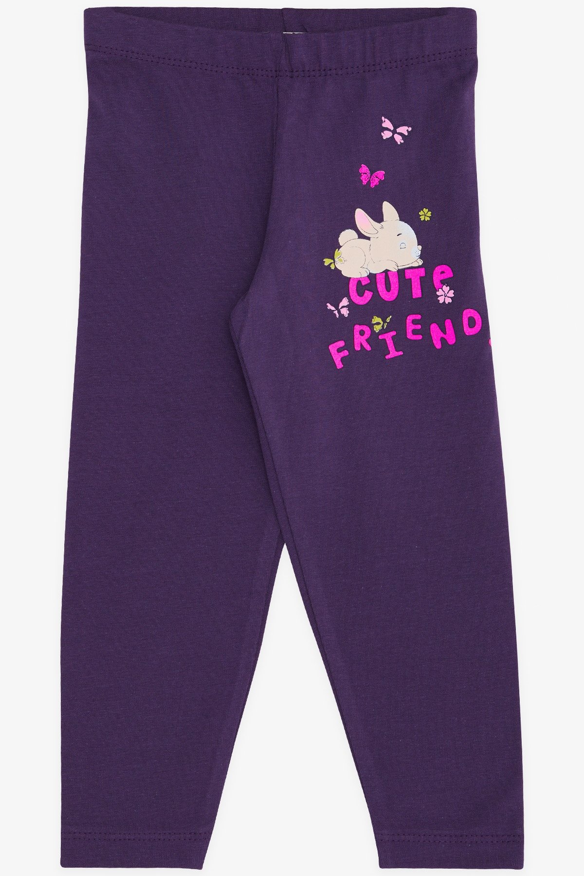 Breeze Kiz Bebek Taytli Takim Tavsan Baskili Lila (9 Ay-3 Yaş)