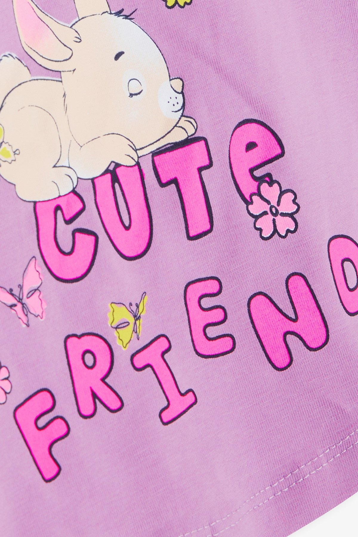 Breeze Kiz Bebek Taytli Takim Tavsan Baskili Lila (9 Ay-3 Yaş)