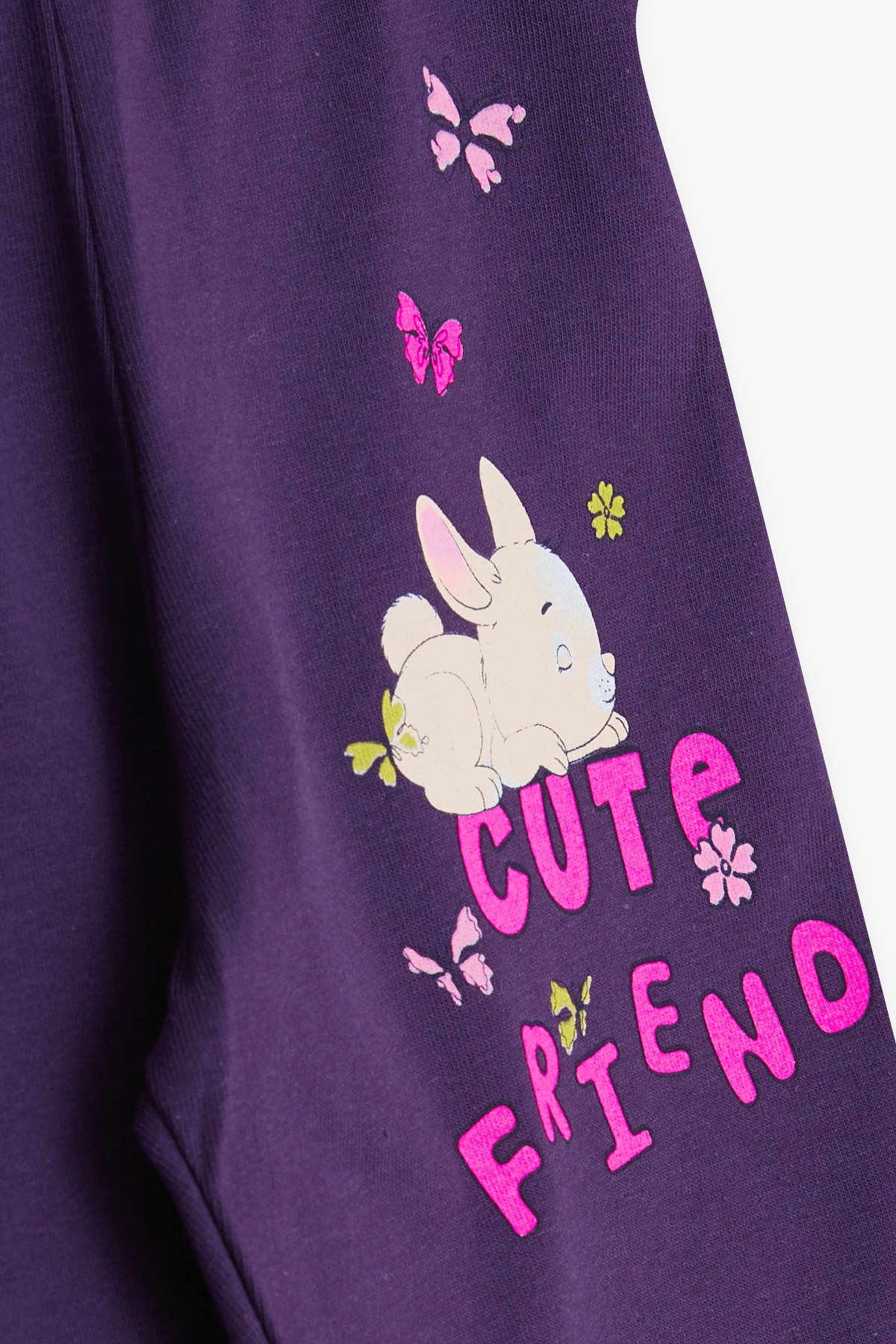 Breeze Kiz Bebek Taytli Takim Tavsan Baskili Lila (9 Ay-3 Yaş)