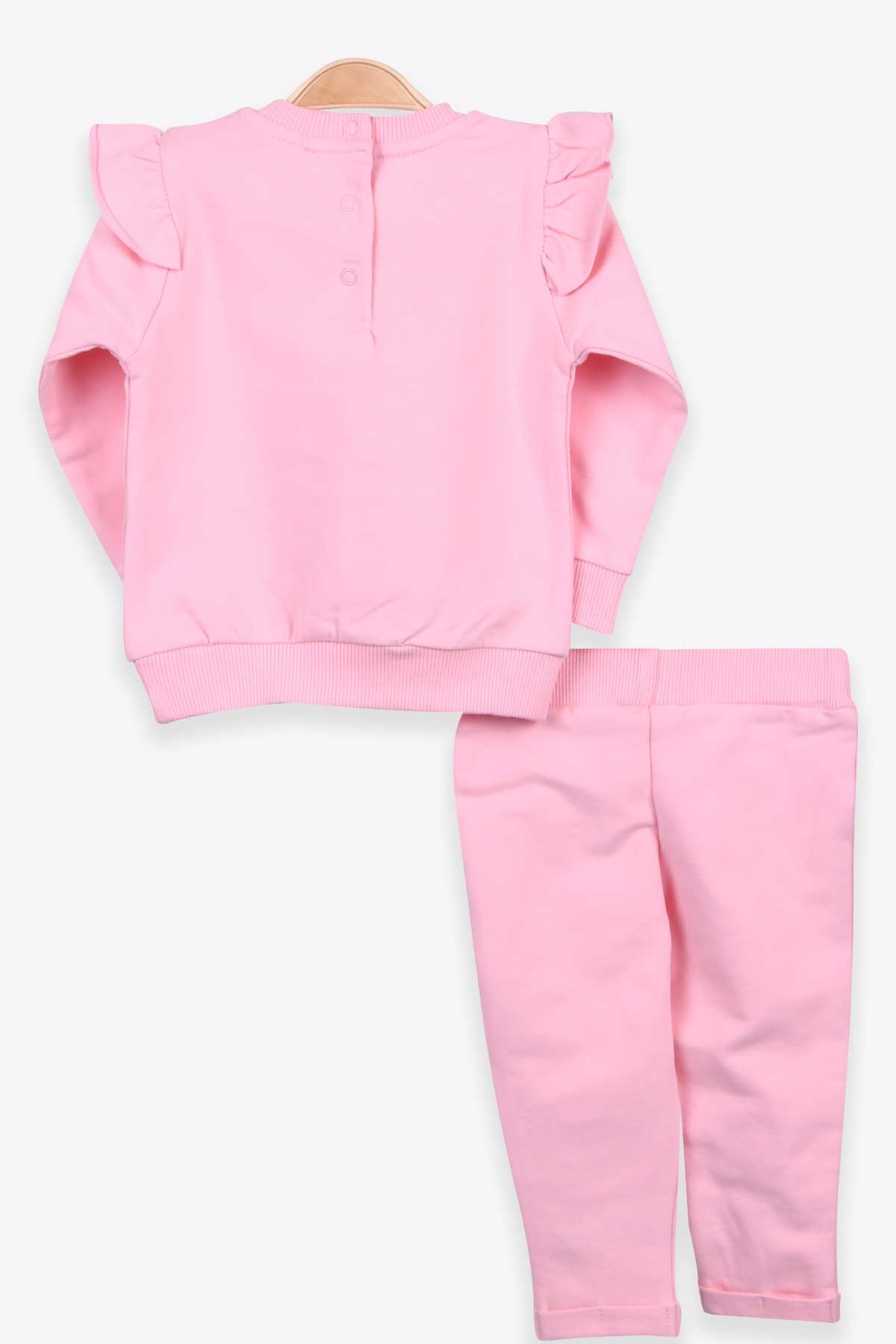 Breeze Kız Bebek Taytlı Takım Tavşan Nakışlı Pudra (9 Ay-3 Yaş)