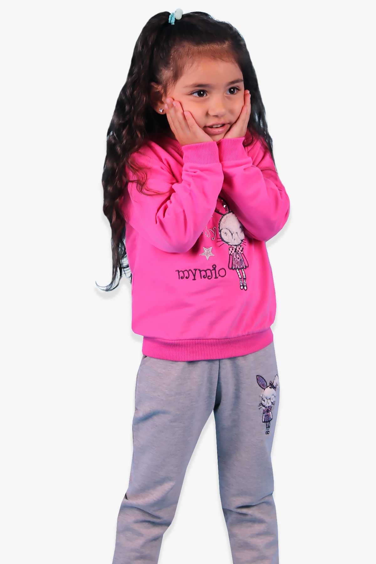 Breeze Kız Bebek Taytlı Takım Tavşanlı Pembe (9 Ay-1.5 Yaş)