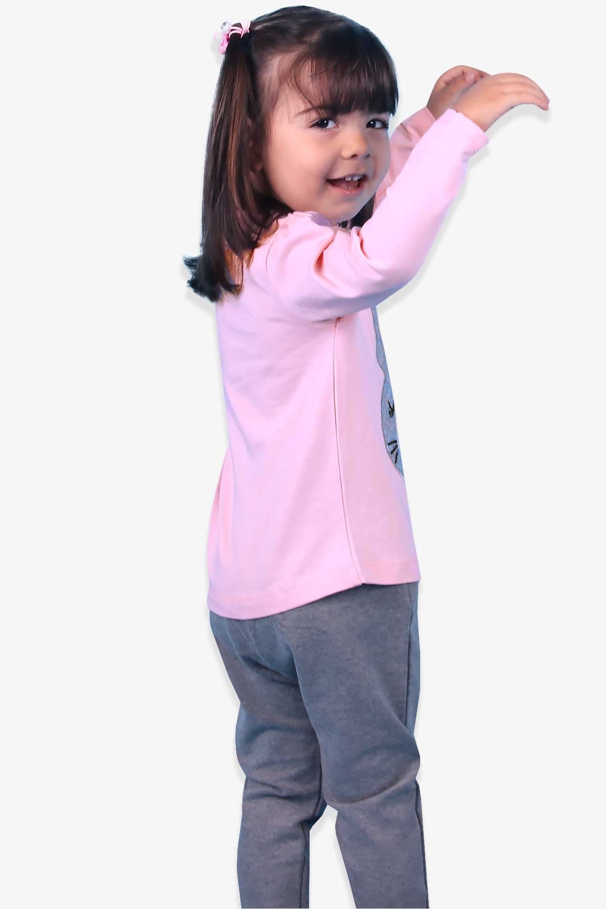 Breeze Kız Bebek Taytlı Takım Tavşanlı Pembe(9 Ay)