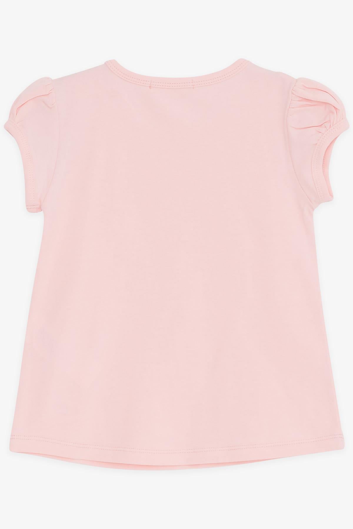Breeze Kız Bebek Tişört Çiçek Nakışlı Pembe (9 Ay-3 Yaş)