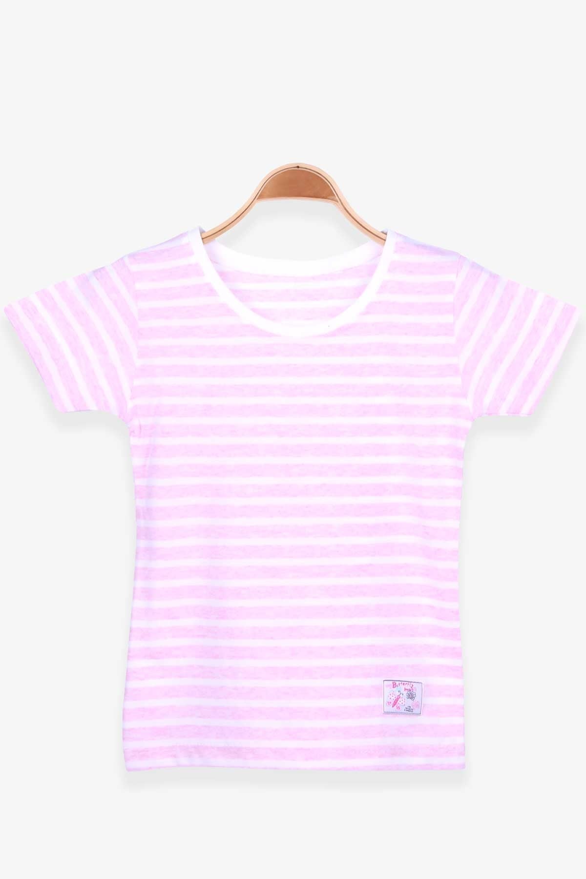 Breeze Kız Bebek Tişört Çizgili Pembe Melanj (9 Ay-3 Yaş)
