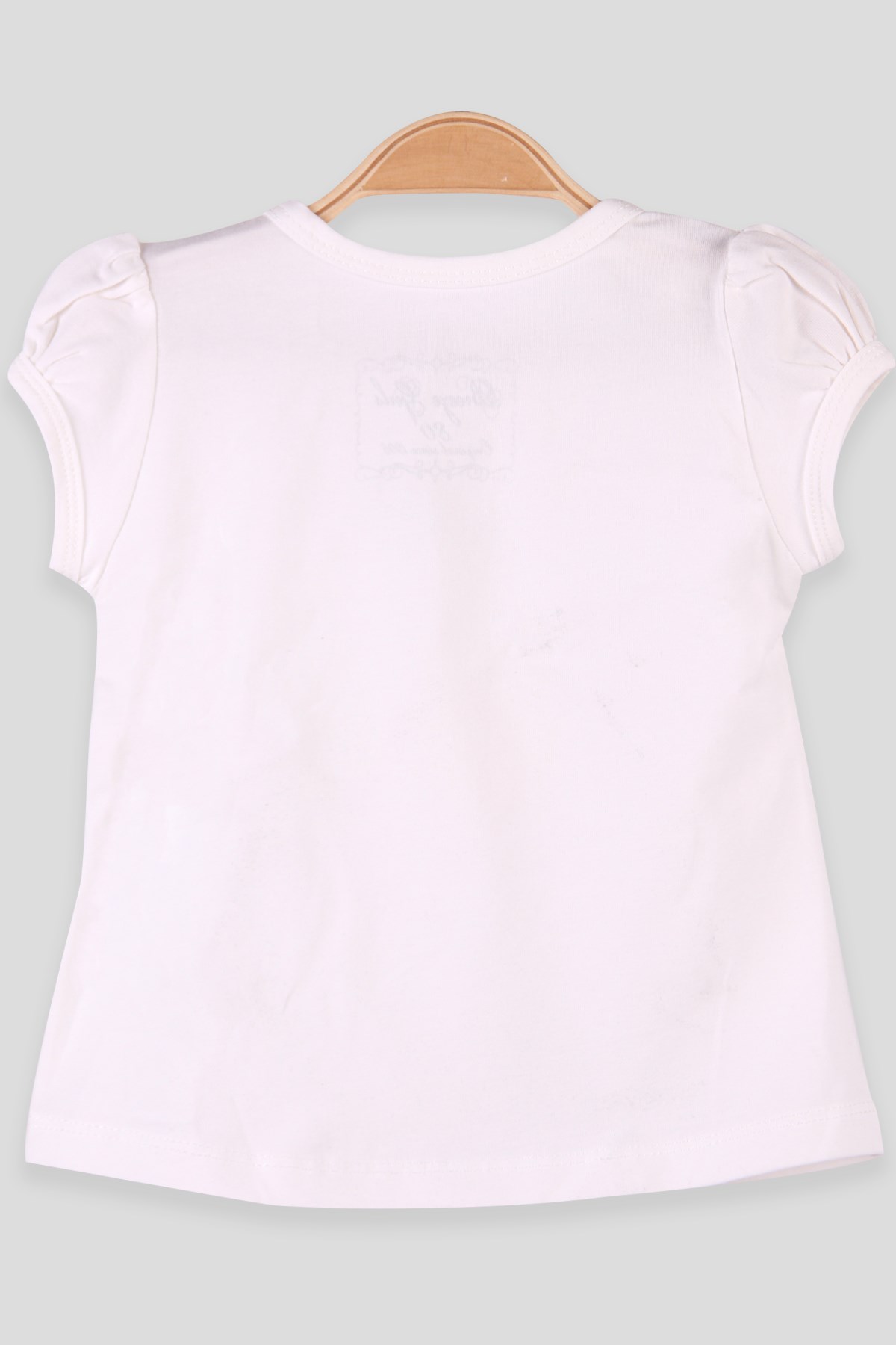 Breeze Kız Bebek Tişört Dantelli Baskılı  Ekru (9 Ay-3 Yaş)