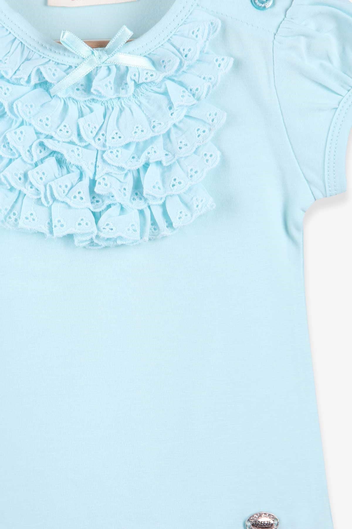 Breeze Kız Bebek Tişört Güpürlü Turkuaz (9 Ay)