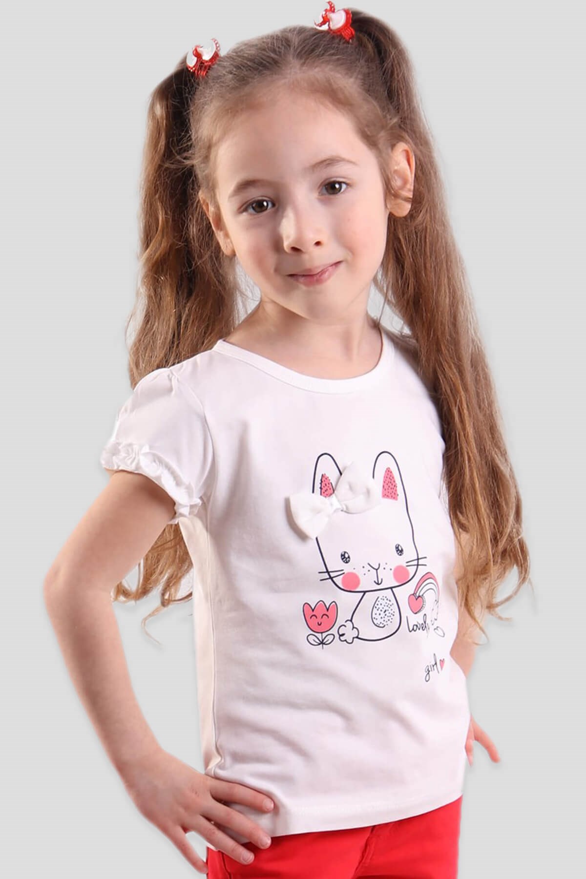 Breeze Kız Bebek Tişört Tavşanlı Ekru (1 Yaş)