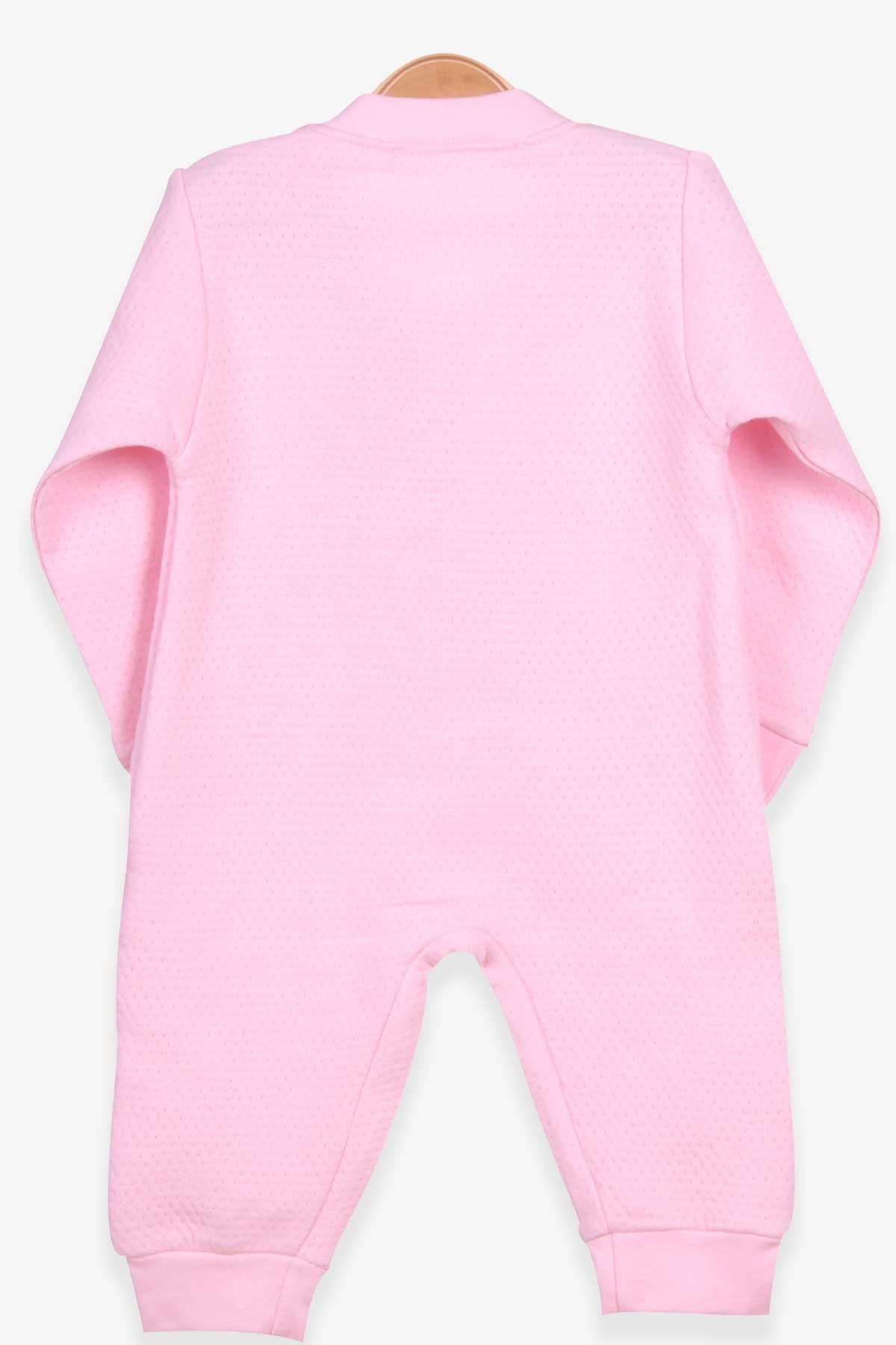 Breeze Kız Bebek Tulum Ayı Nakışlı Pudra (4 Ay-1.5 Yaş)