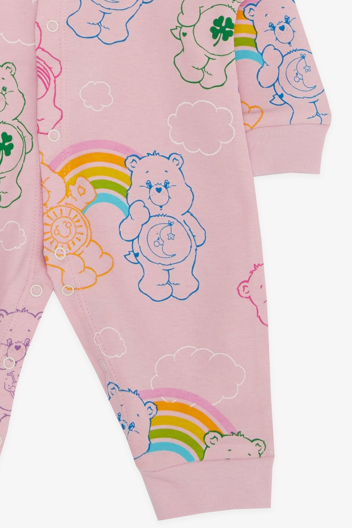 Breeze Kız Bebek Tulum Ayıcık Desenli Pembe (0-3 Ay-6 Ay)