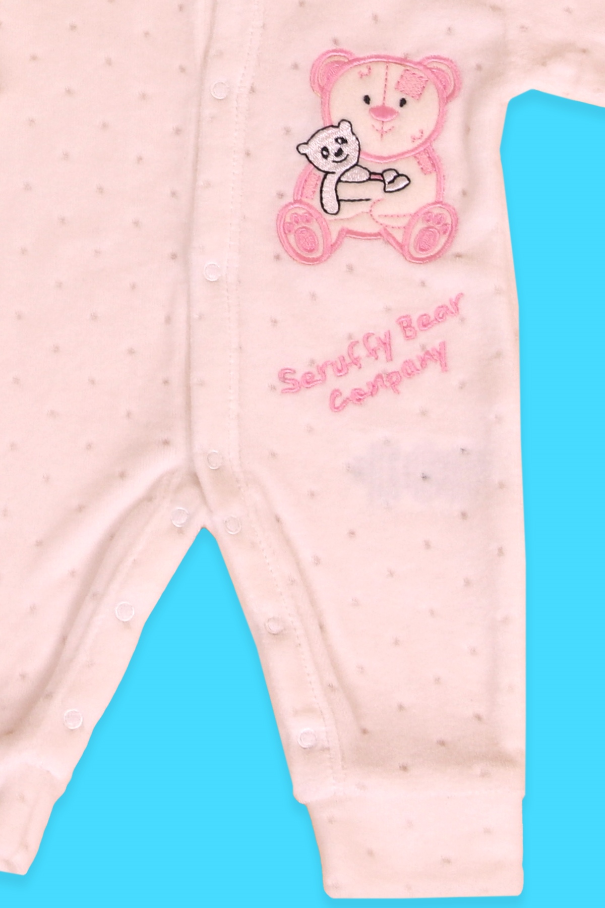Breeze Kız Bebek Tulum Ayıcıklı Nakışlı Ekru (0-3 Ay-4 Ay)