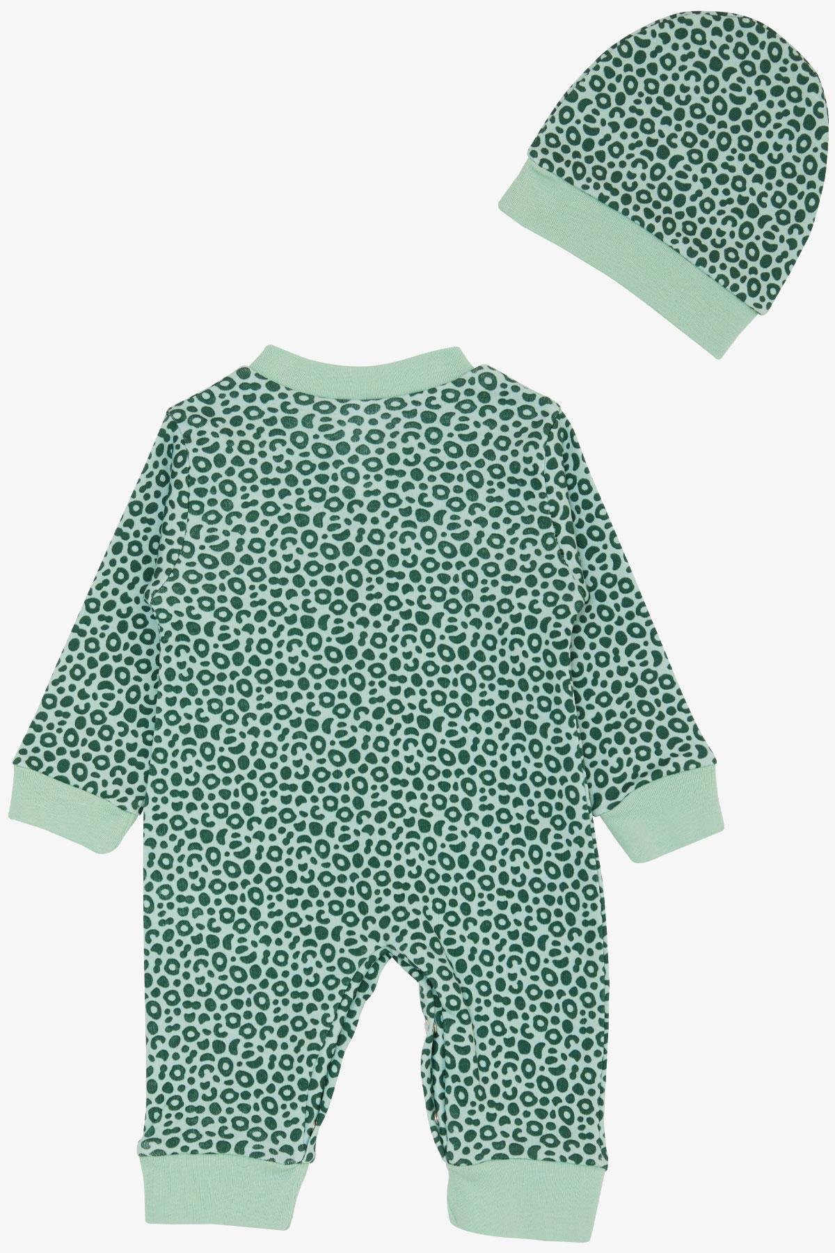 Breeze Kız Bebek Tulum Desenli Mint Yeşili (0-6 Ay)