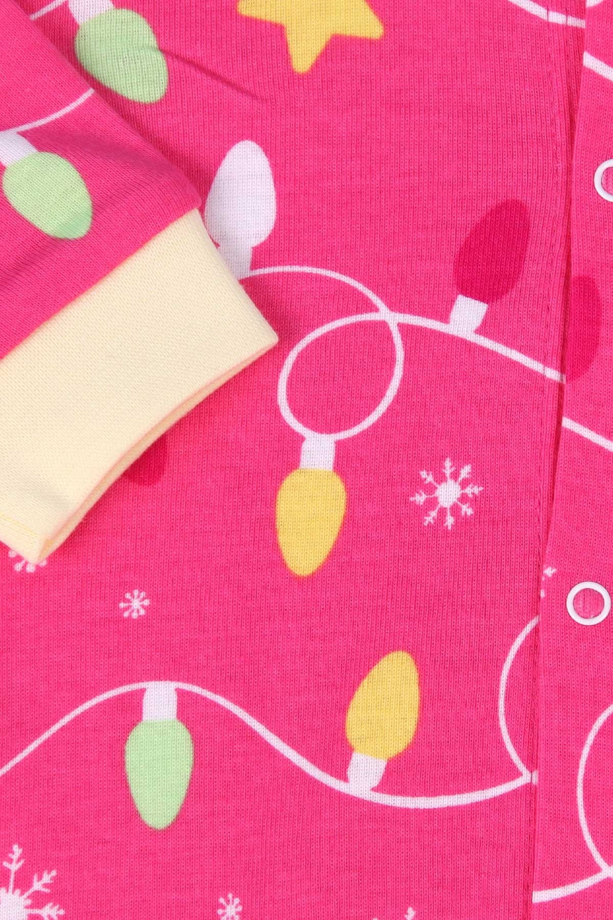 Breeze Kız Bebek Tulum Desenli Şapkalı Set Pembe (0-3 Ay-4 Ay)